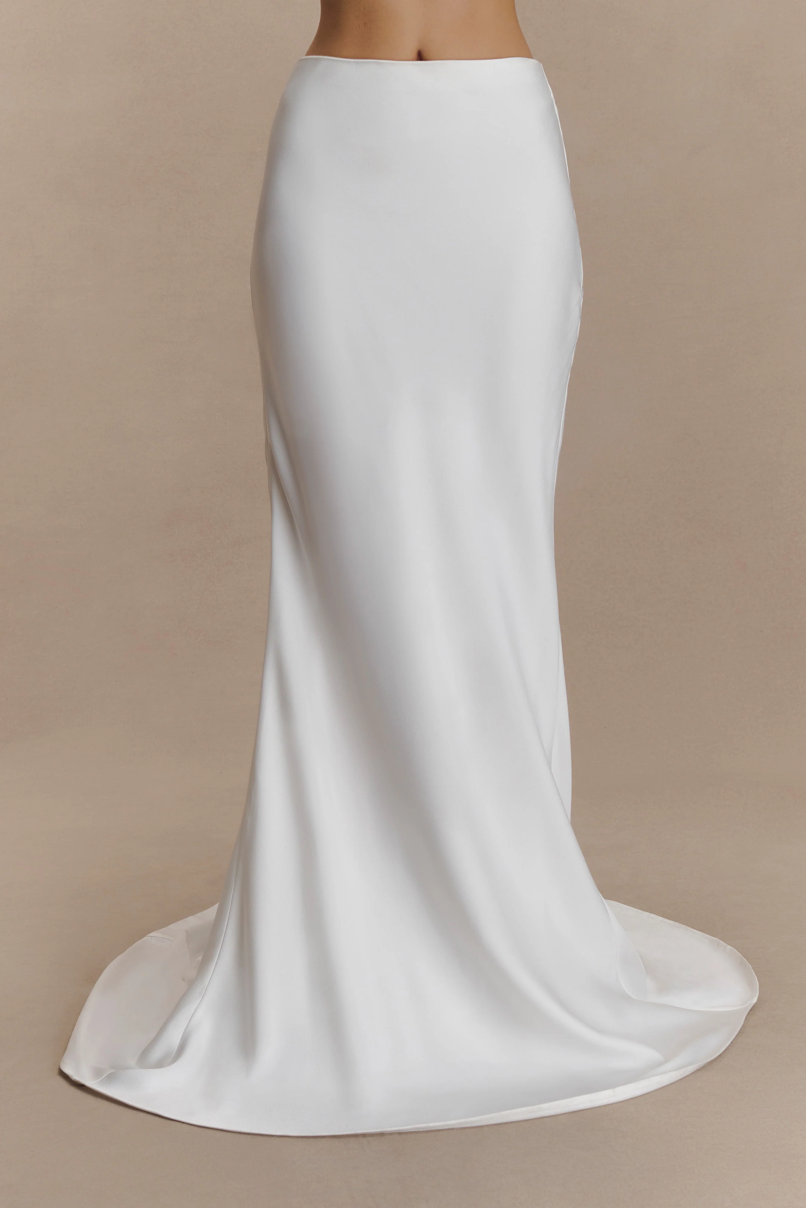 Clara Fishtail Maxi Skirt - White - Image 5