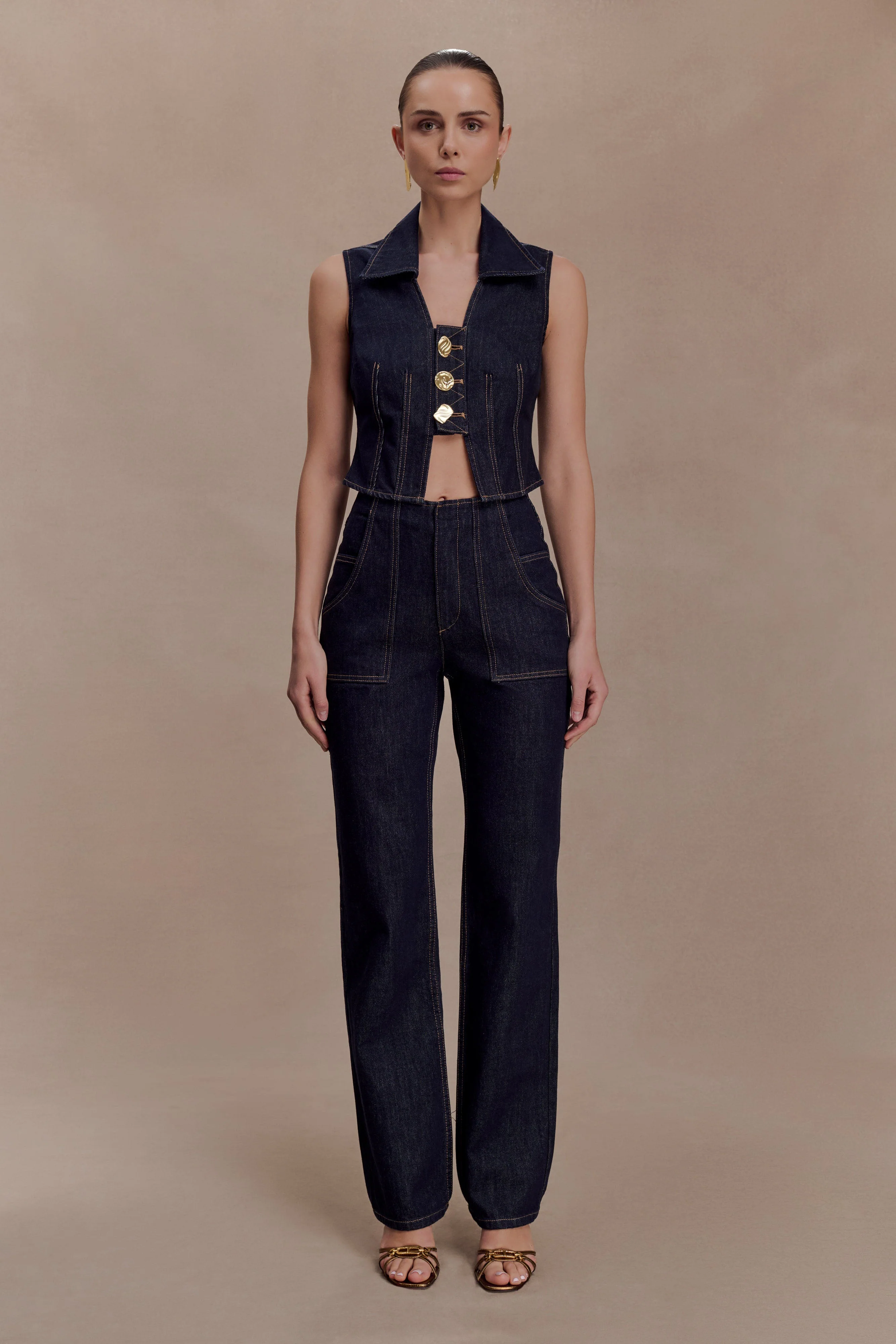 Clarrissa High Rise Jeans - Washed Indigo Blue - Image 3