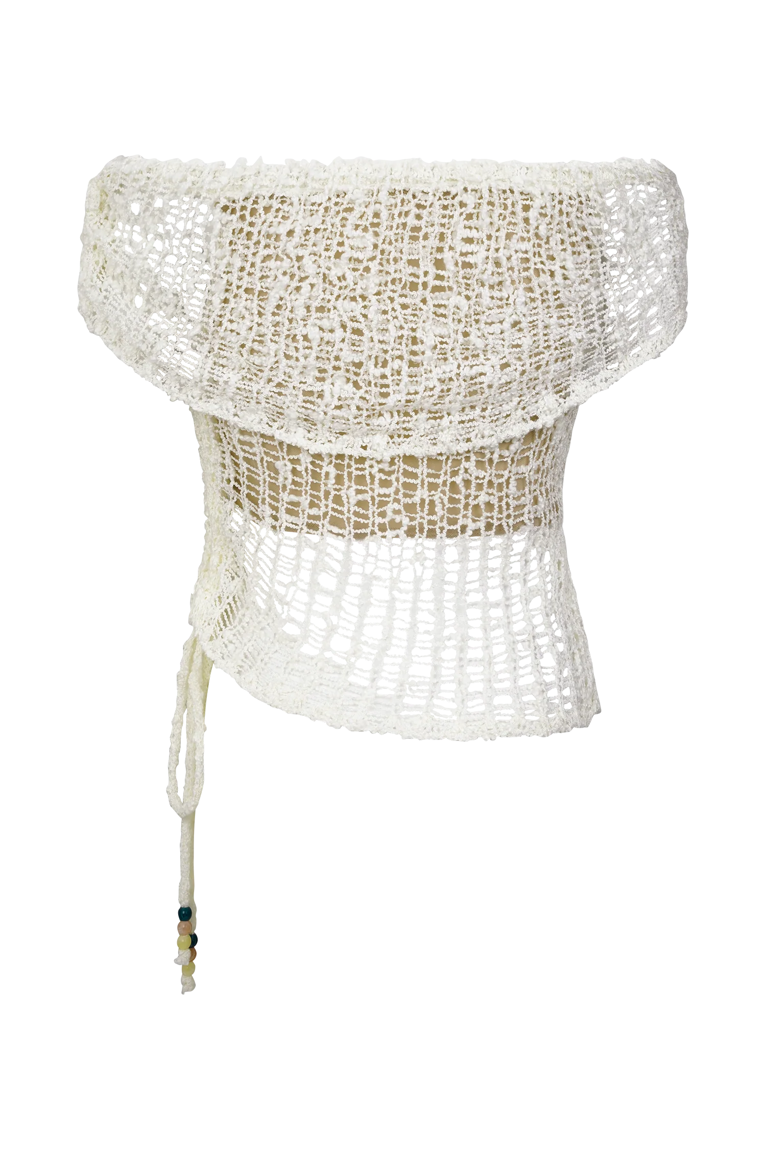 Cordelia Off Shoulder Knit Top - Ivory - Image 8
