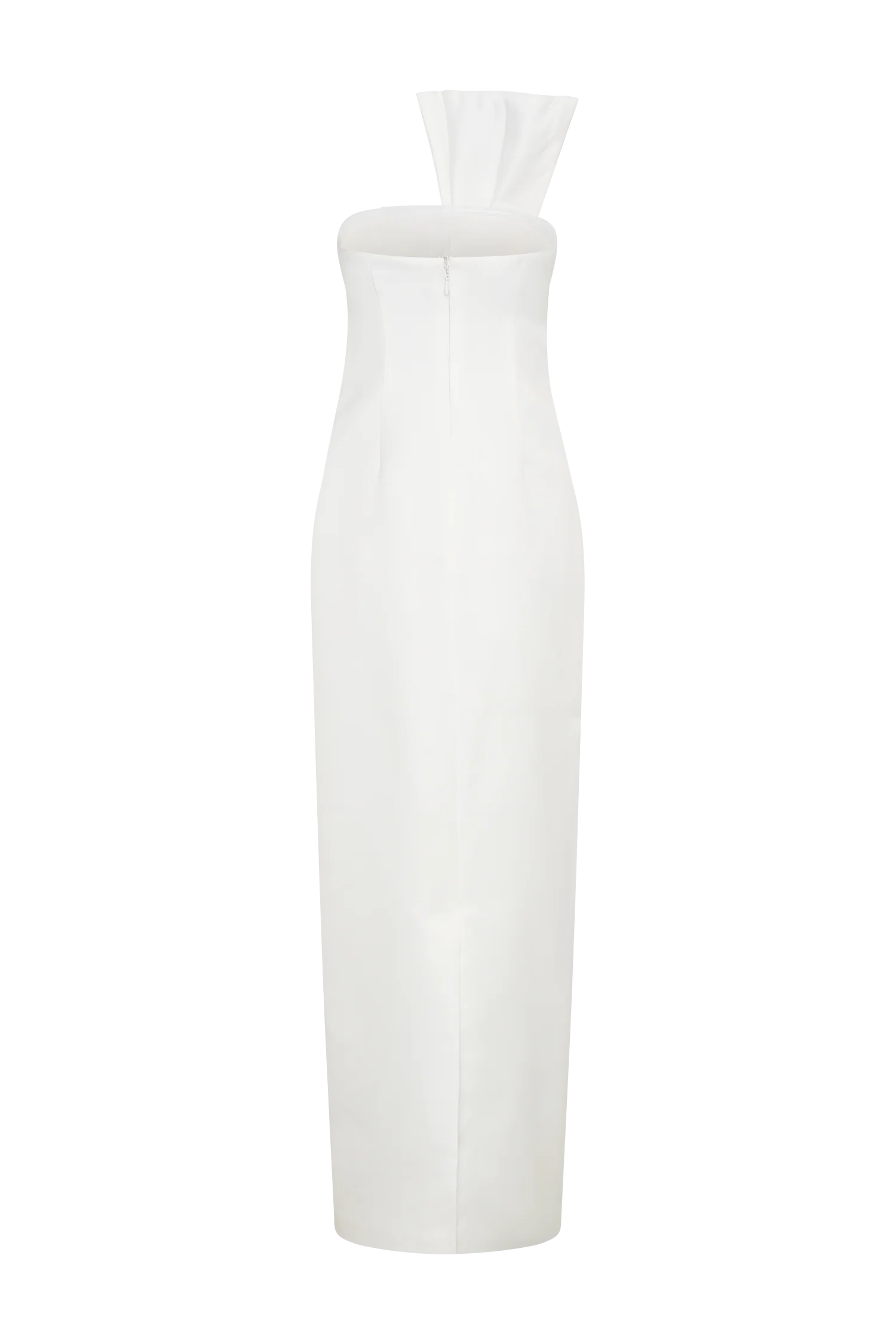 Cyrill Strapless Satin Structured Maxi Dress - White - Image 6