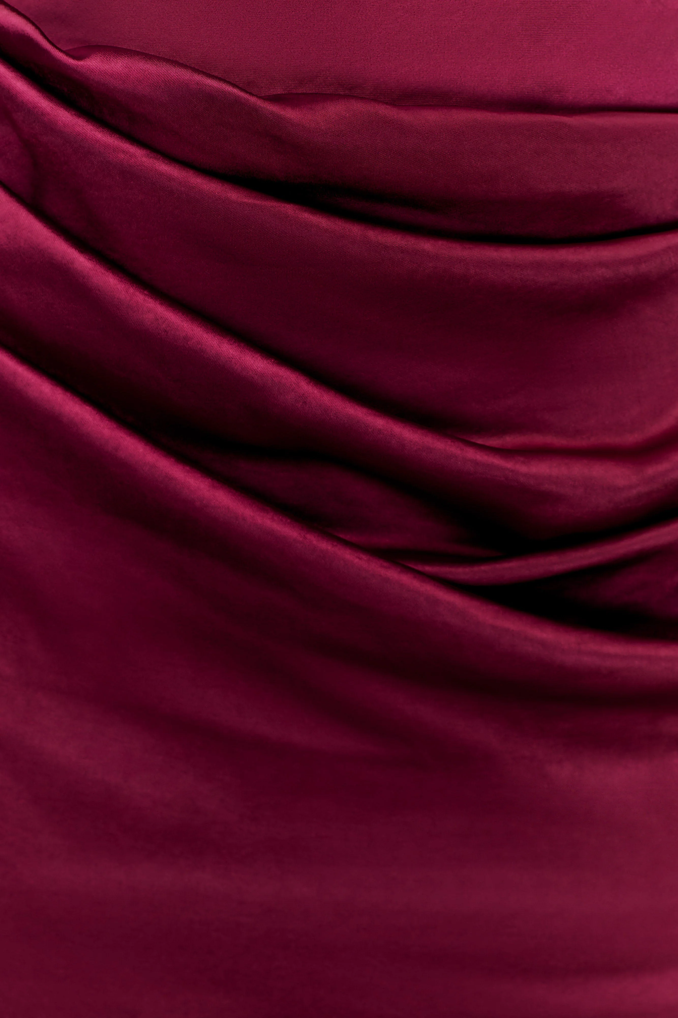 Dalia Off Shoulder Satin Maxi Dress - Mahogany - Image 11