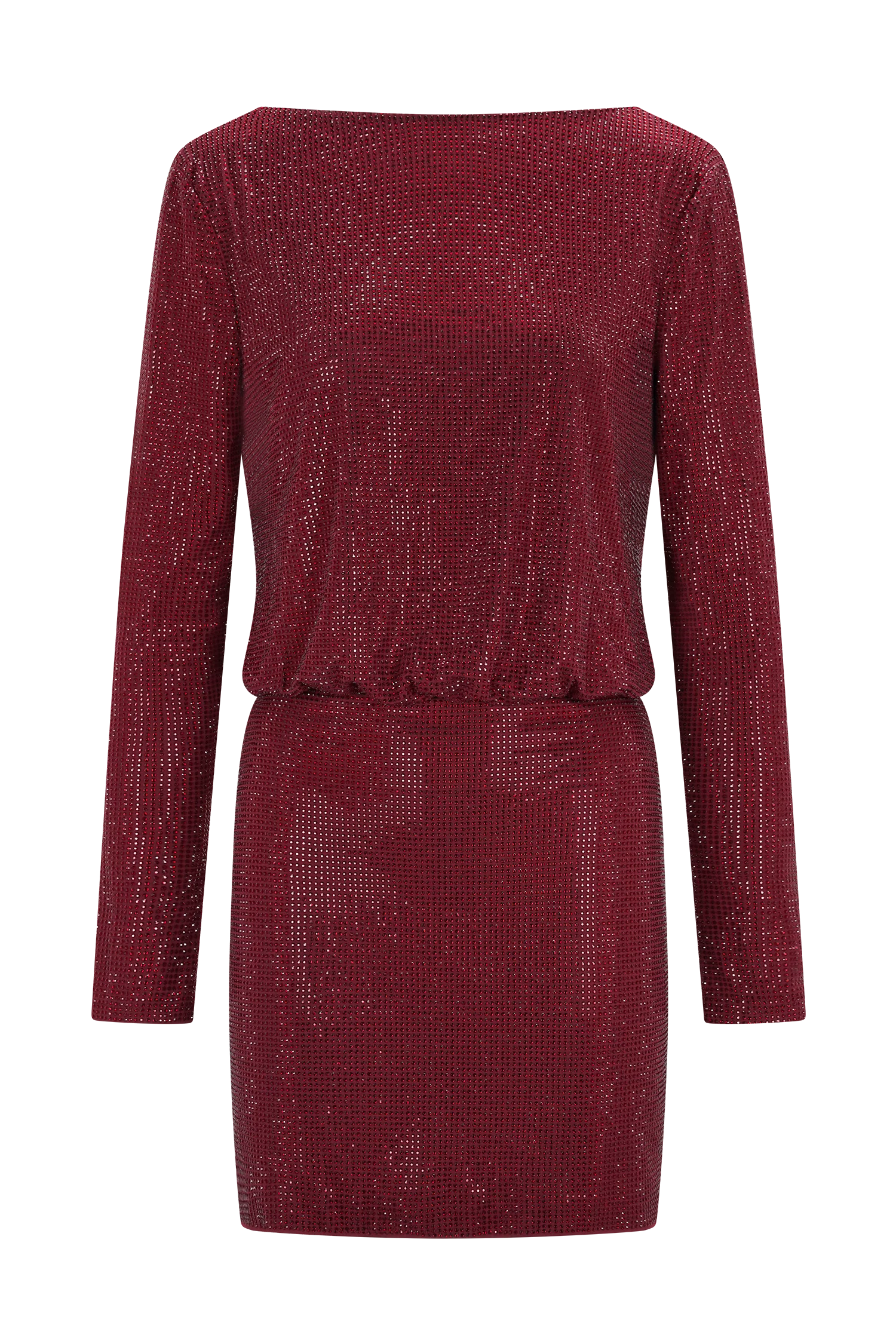 Darius Diamante Cowl Mini Dress - Wine - Image 6