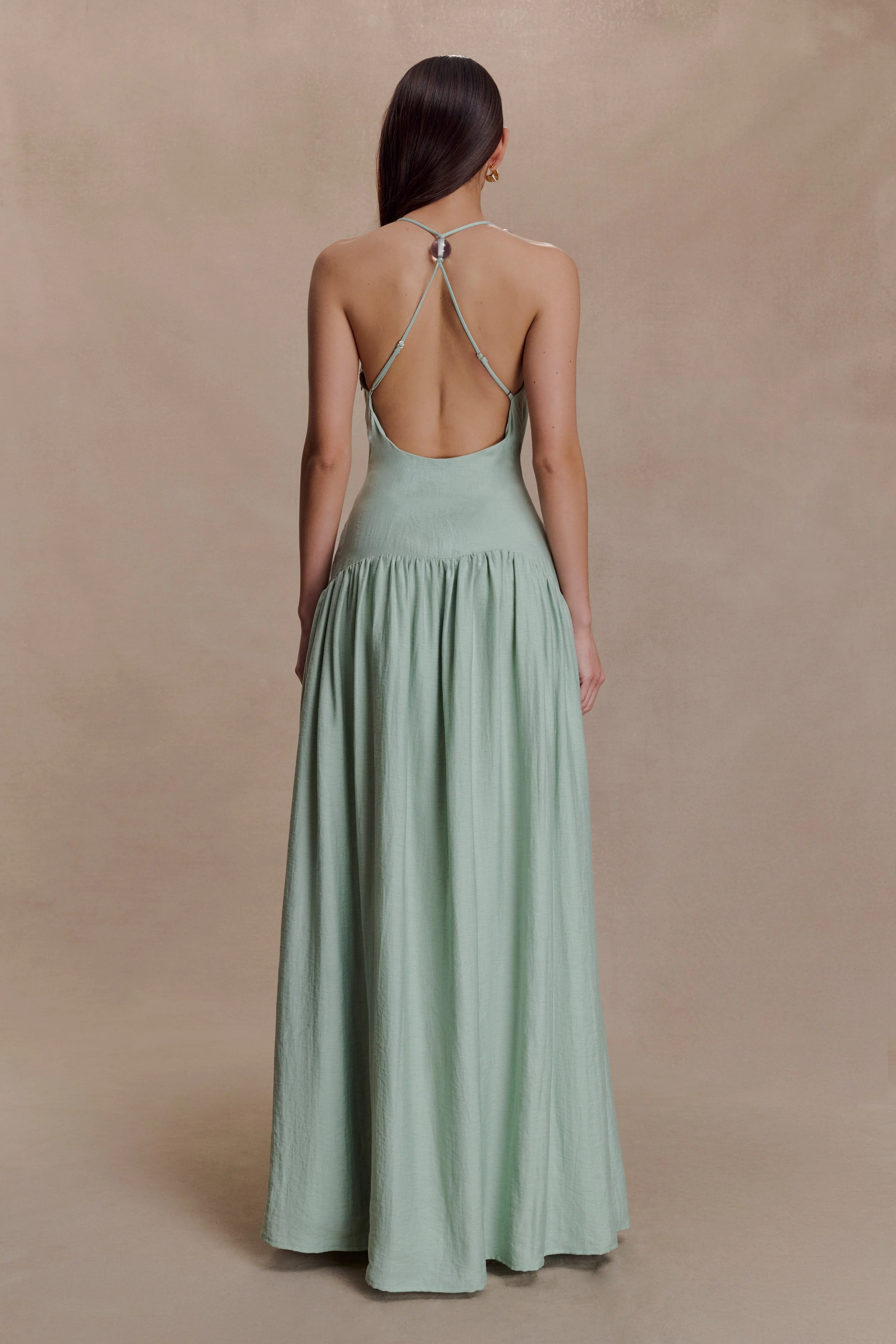 Darling Linen Maxi Dress - Sage - Image 2