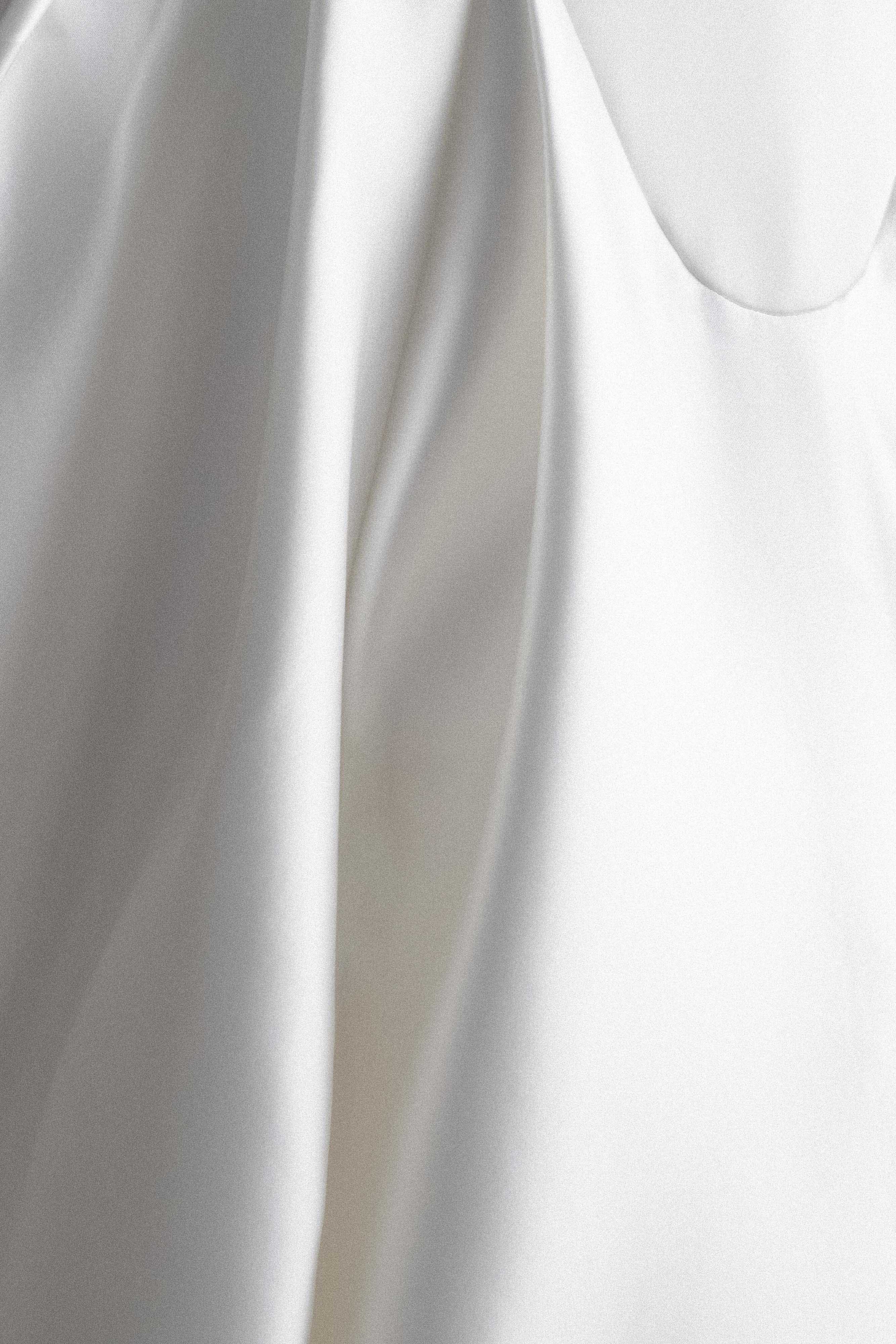Delphine Satin Strapless Maxi Gown - White - Image 8