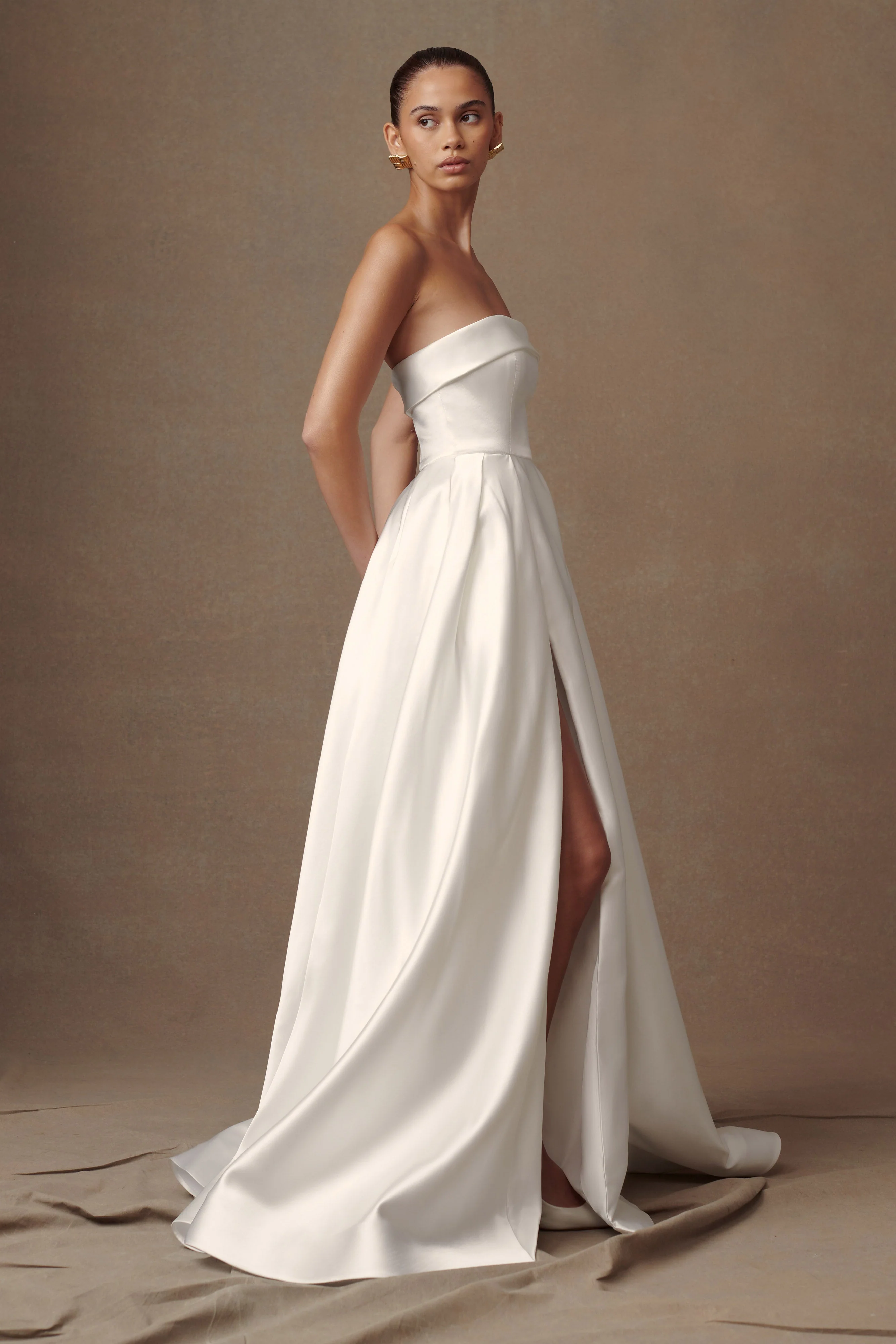 Eileen Strapless Wedding Gown - White - Image 5