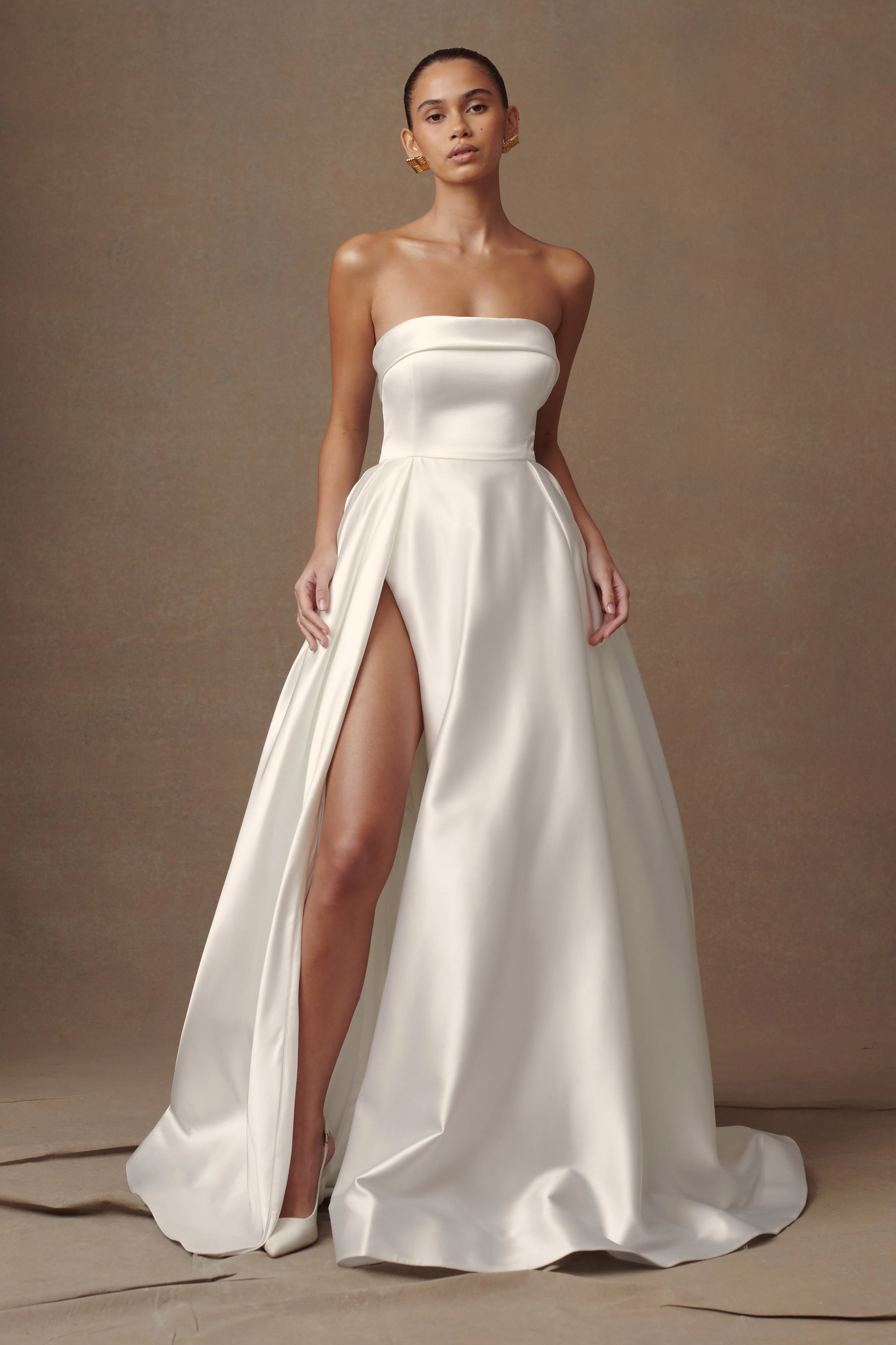 Eileen Strapless Wedding Gown - White - Image 7