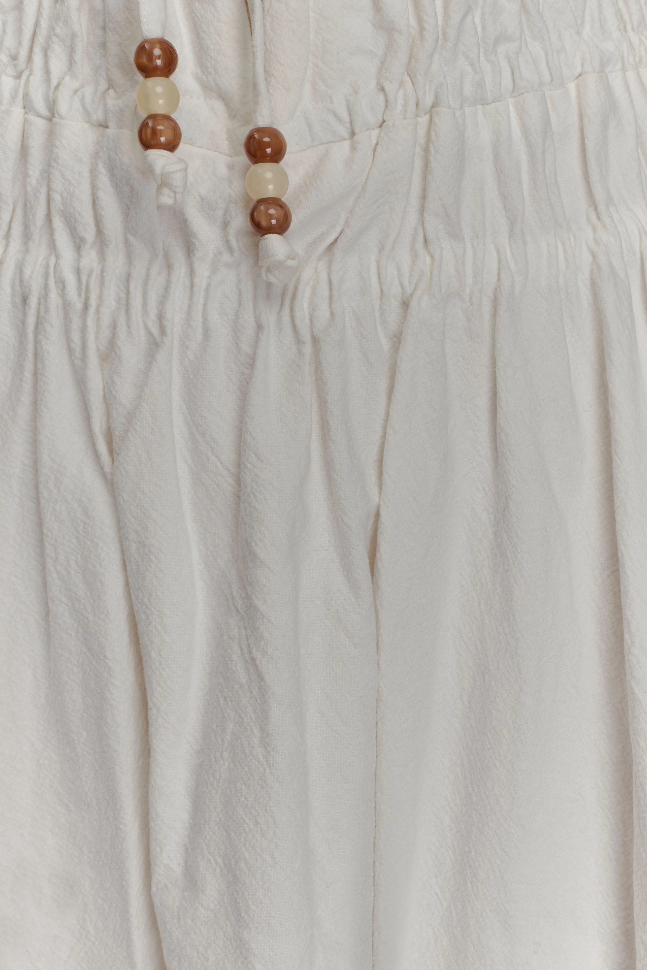 Elias Shirred Cotton Midi Dress - White - Image 6