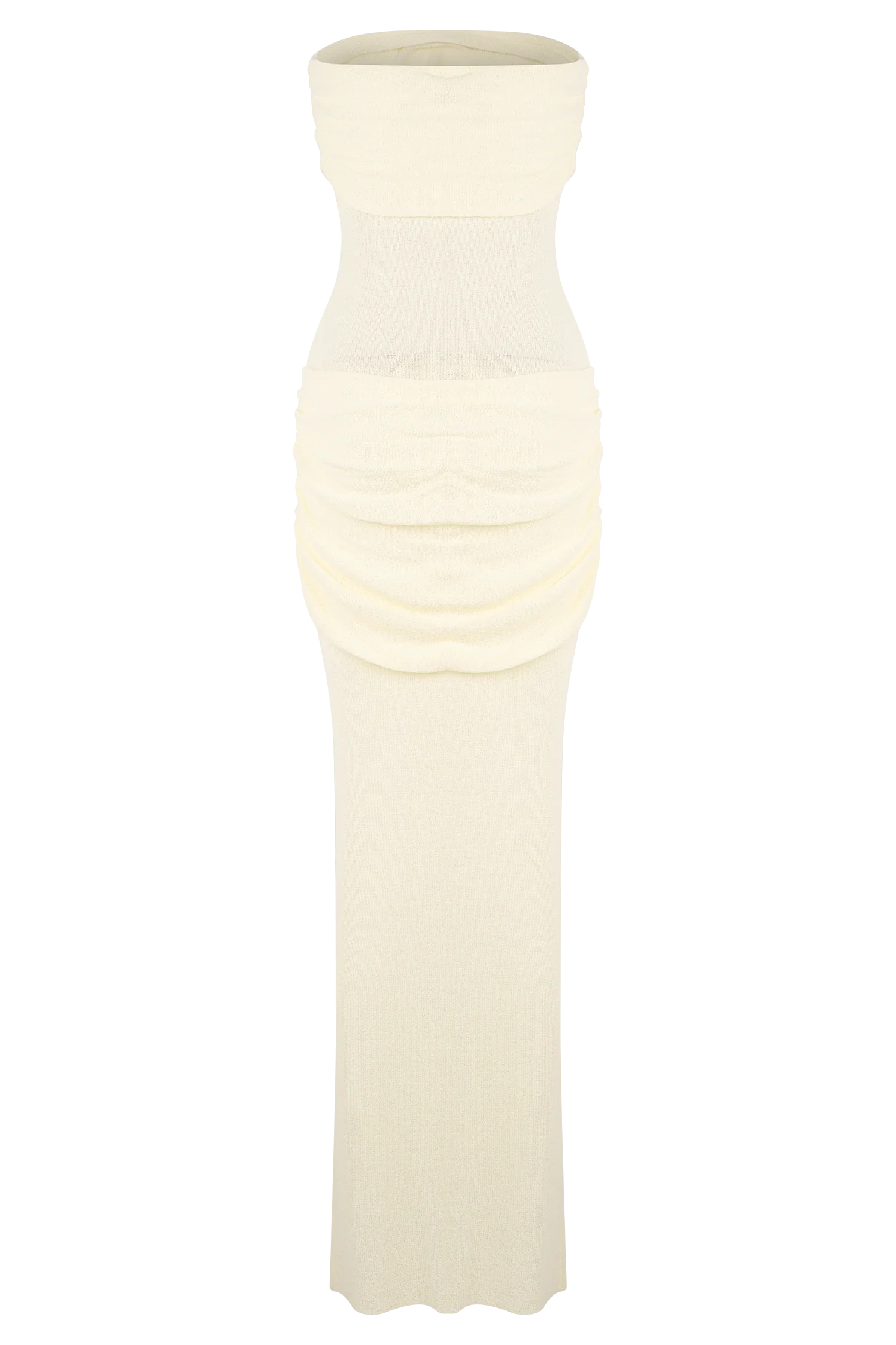 Elora Strapless Knit Maxi Dress - Ivory - Image 7