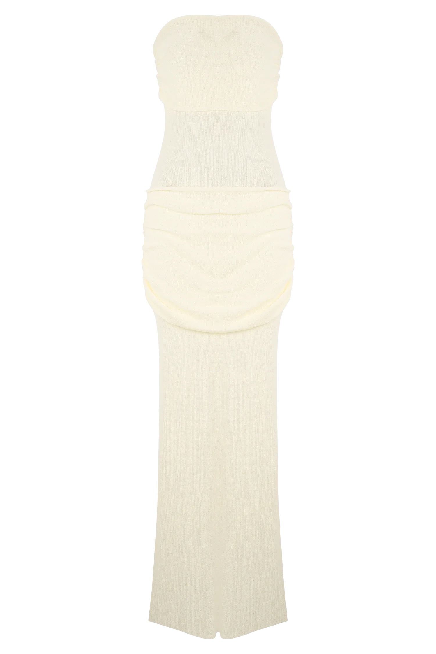 Elora Strapless Knit Maxi Dress - Ivory - Image 8