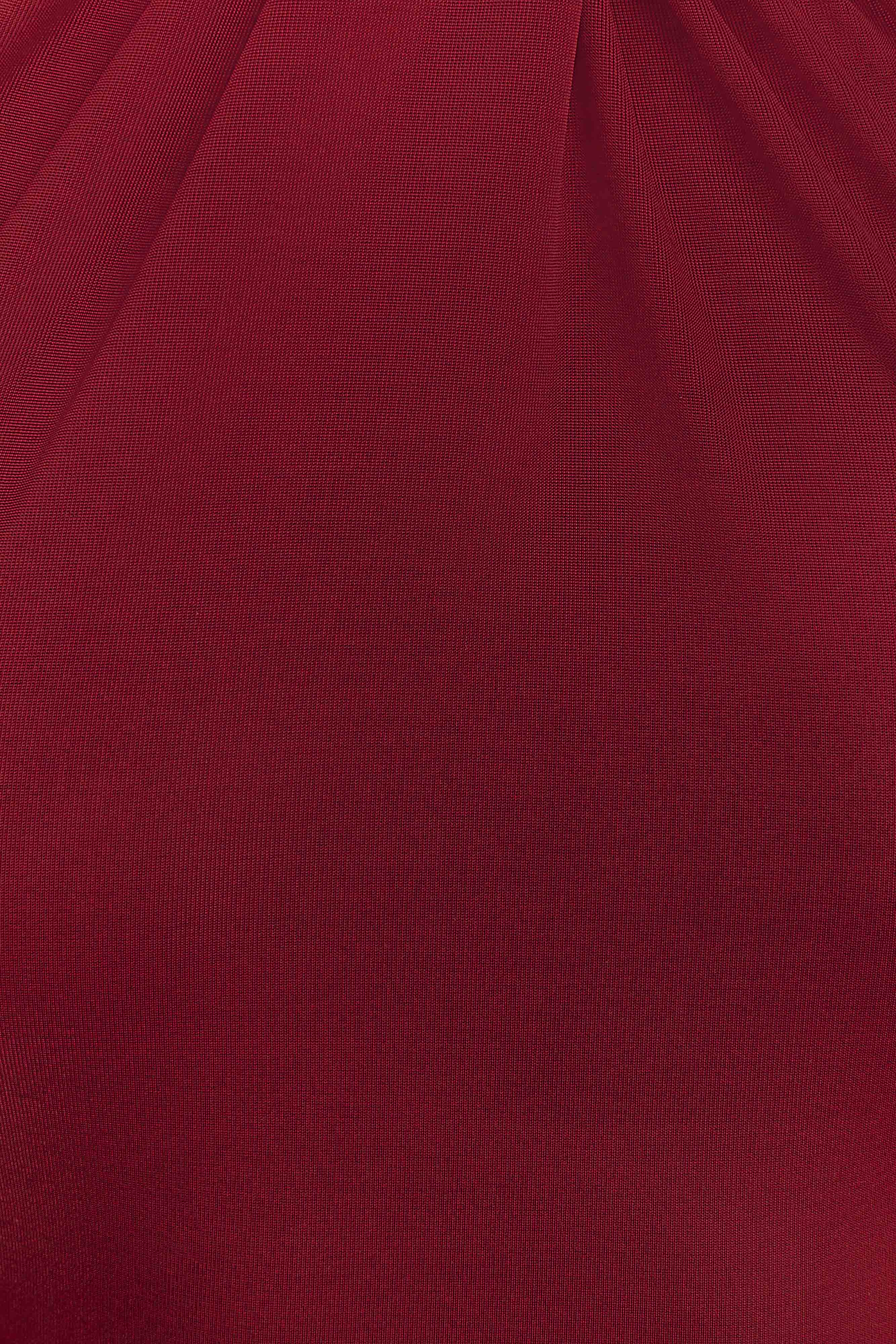 Elyna Slinky Halter Maxi Dress - Deep Red - Image 5