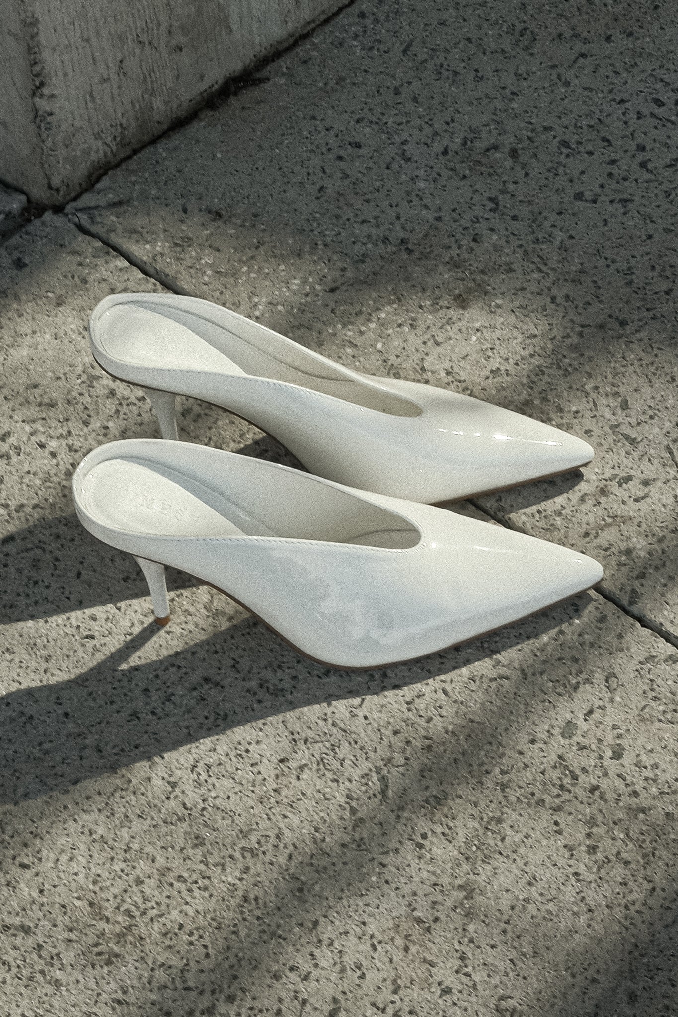 Emerson Patent Faux Leather Point Heel - Ivory - Image 7