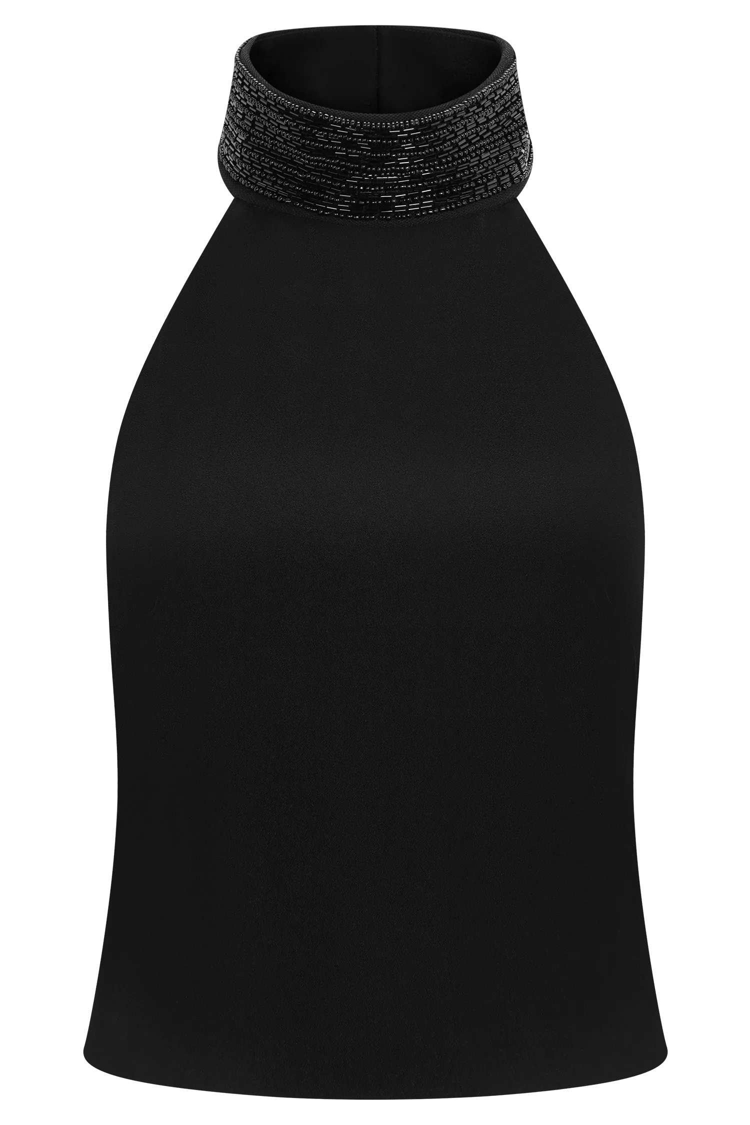 Emilia Beaded Neck Halter Top - Black - Image 12