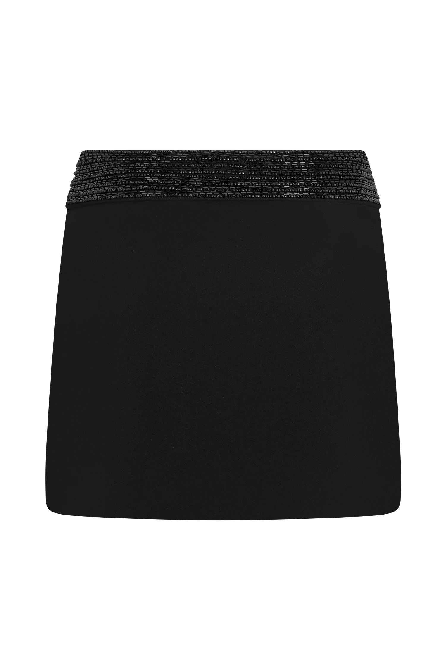 Emilia Beaded Waistband Mini Skirt - Black - Image 11