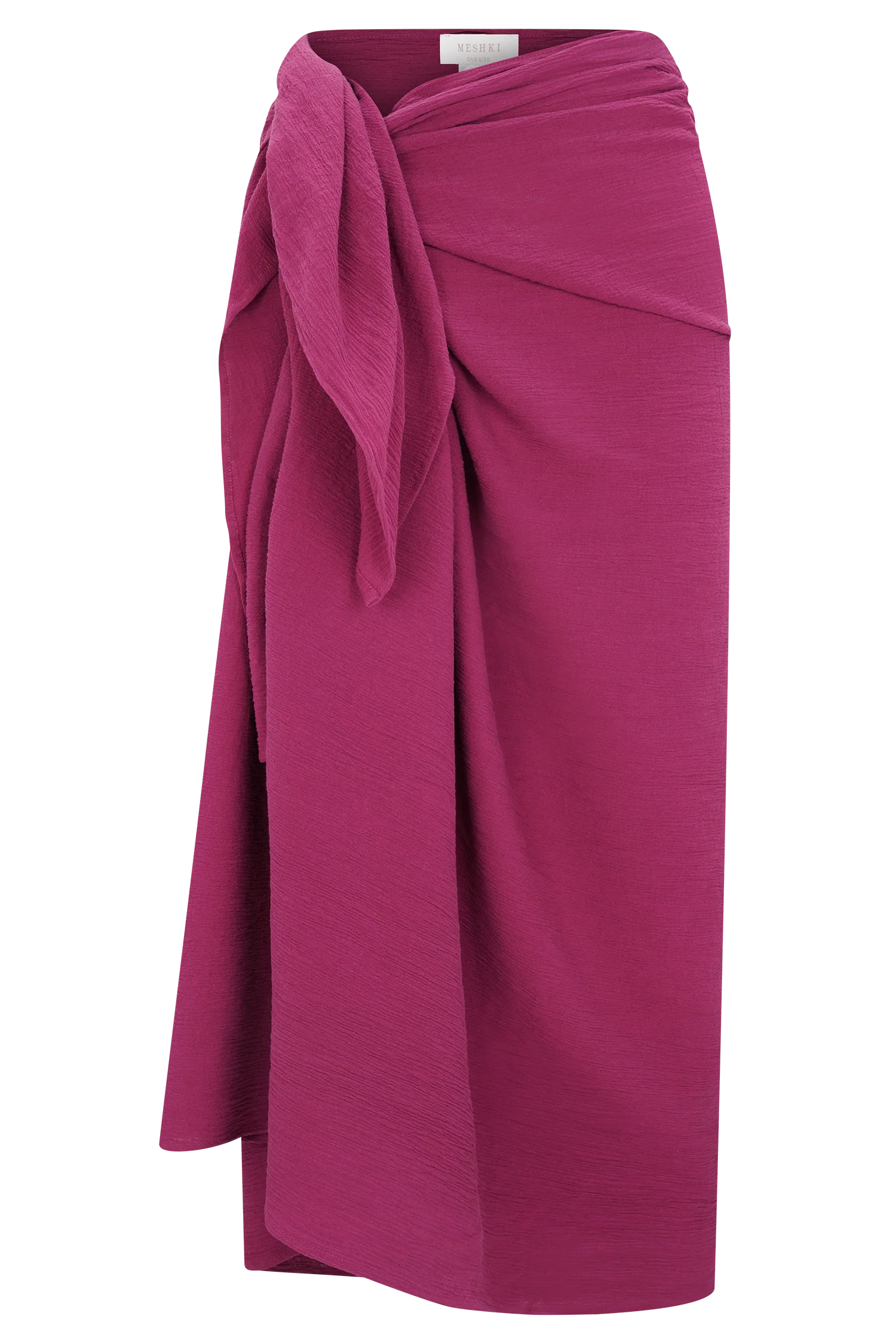 Evie Cotton Sarong - Wine - Image 7
