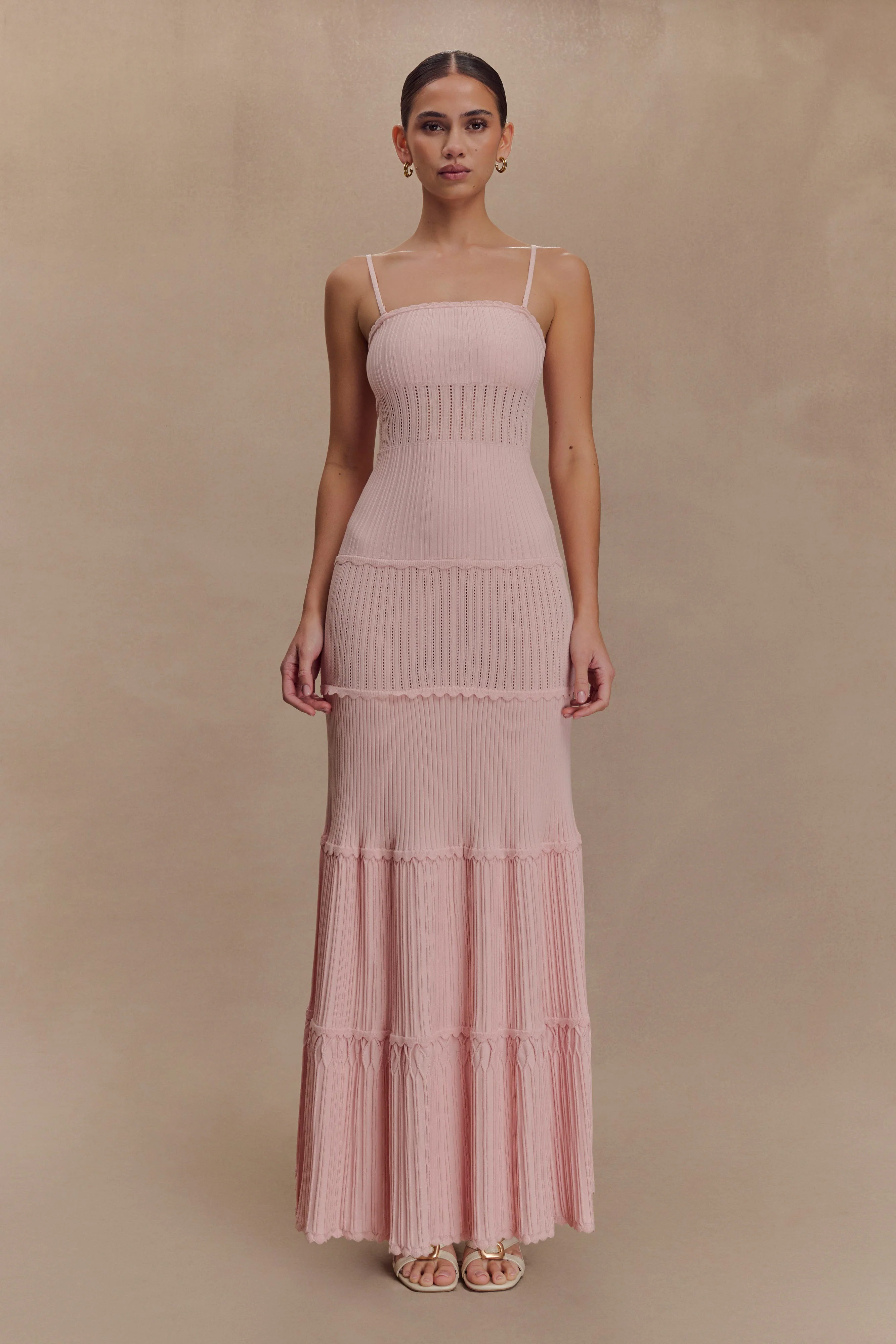 Finley Pointelle Knit Maxi Dress - Baby Pink - Image 5
