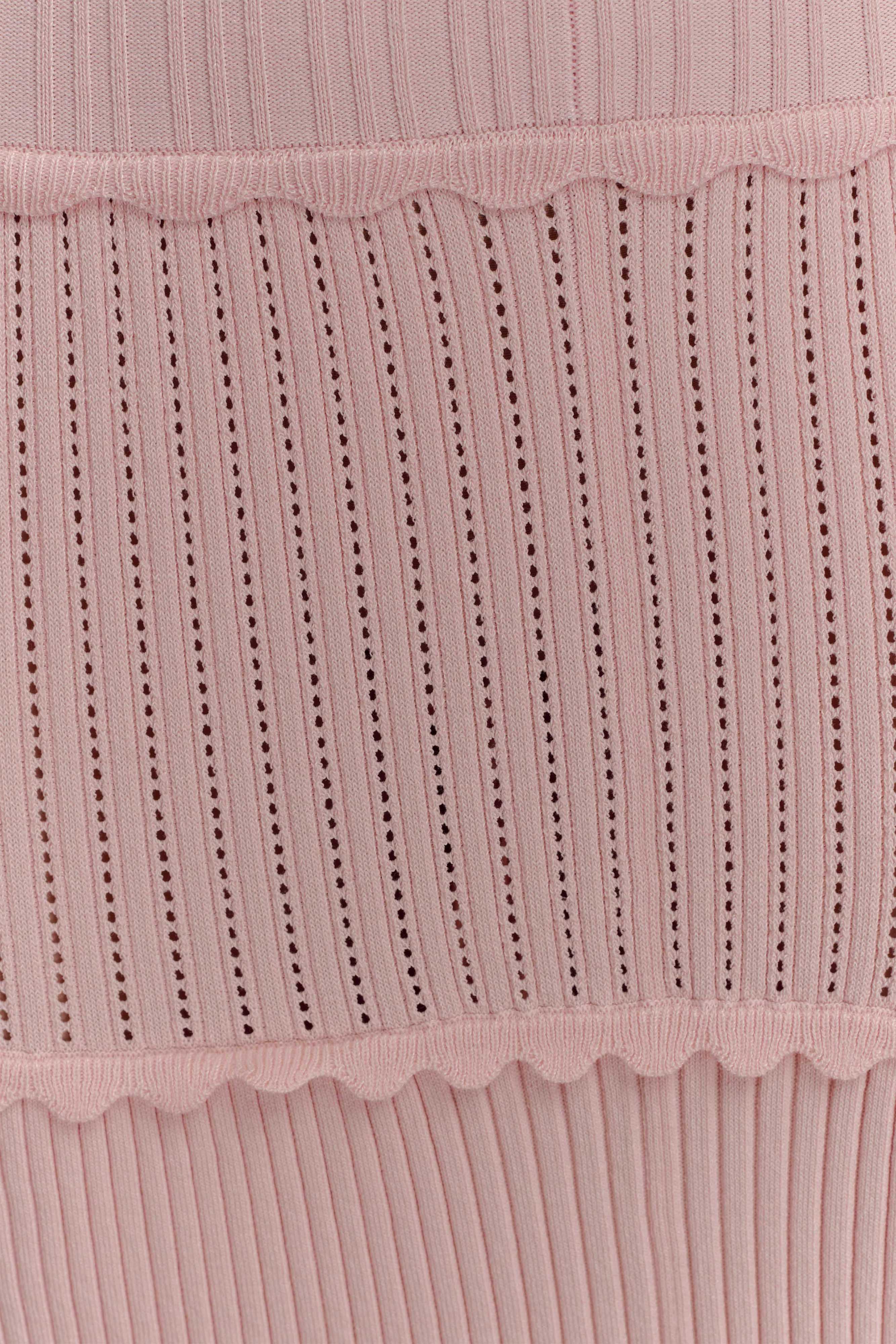 Finley Pointelle Knit Maxi Dress - Baby Pink - Image 6