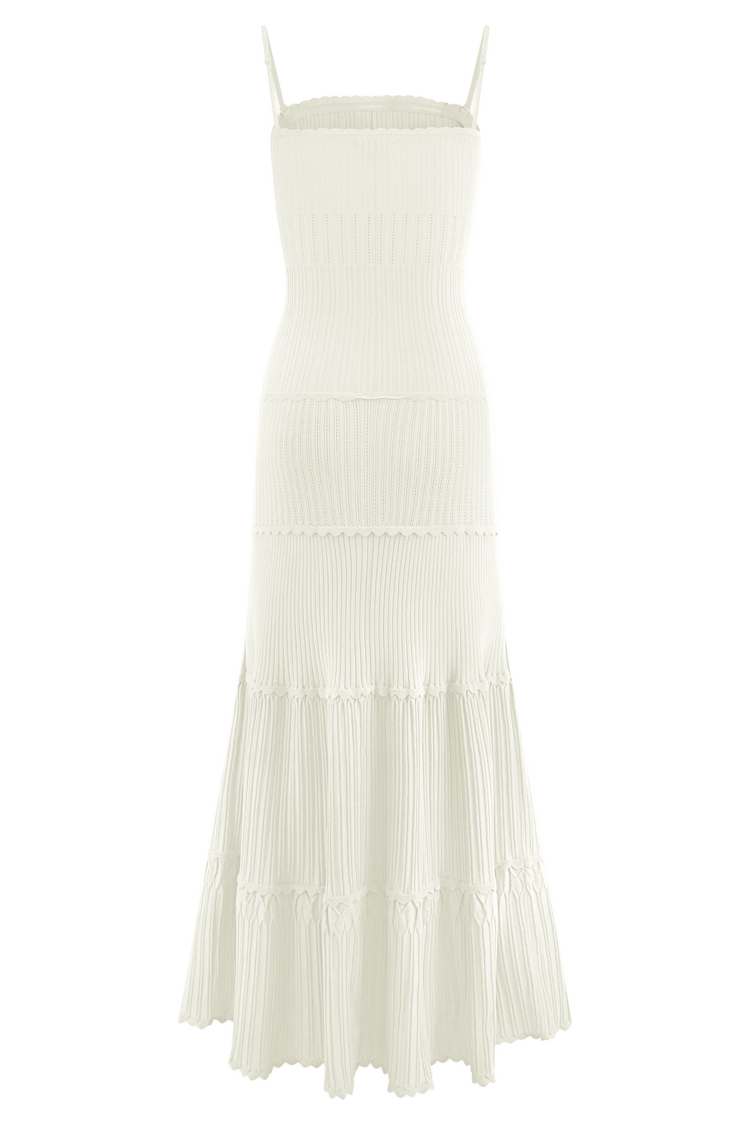 Finley Pointelle Knit Maxi Dress - Ivory - Image 8