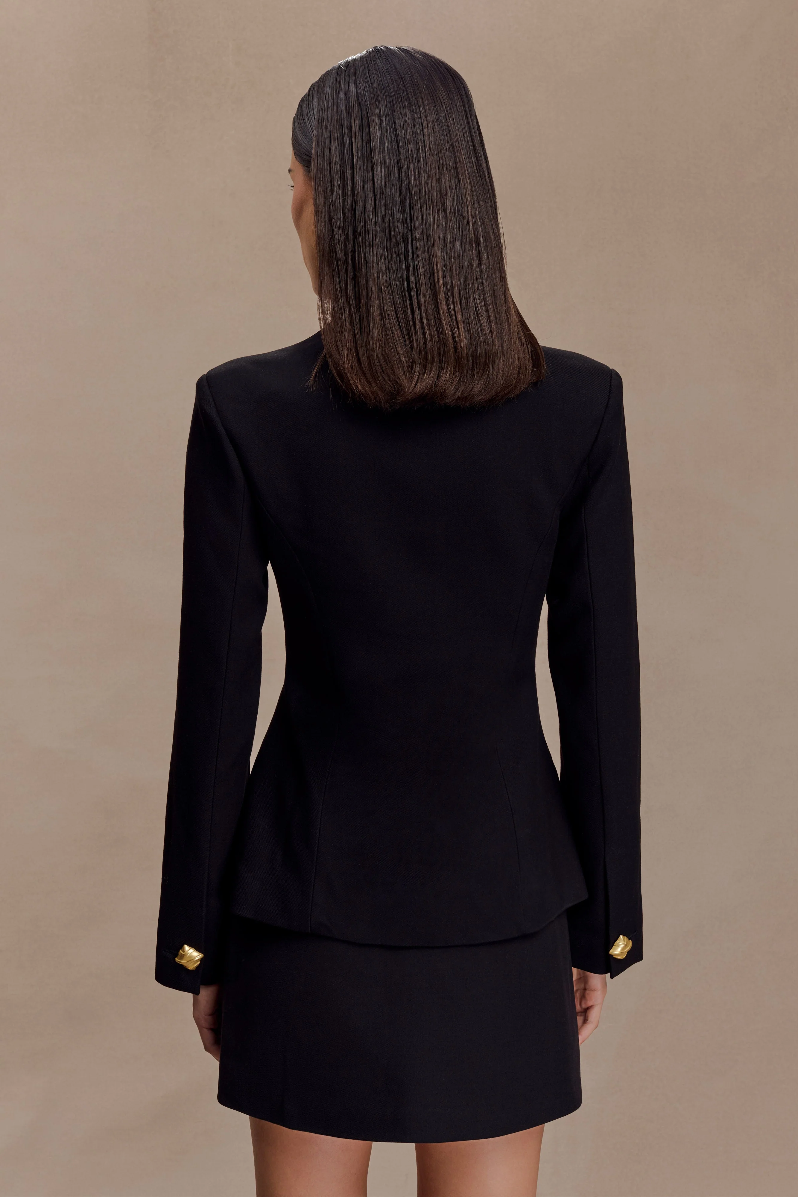 Gina Suiting Mini Skirt - Black - Image 5