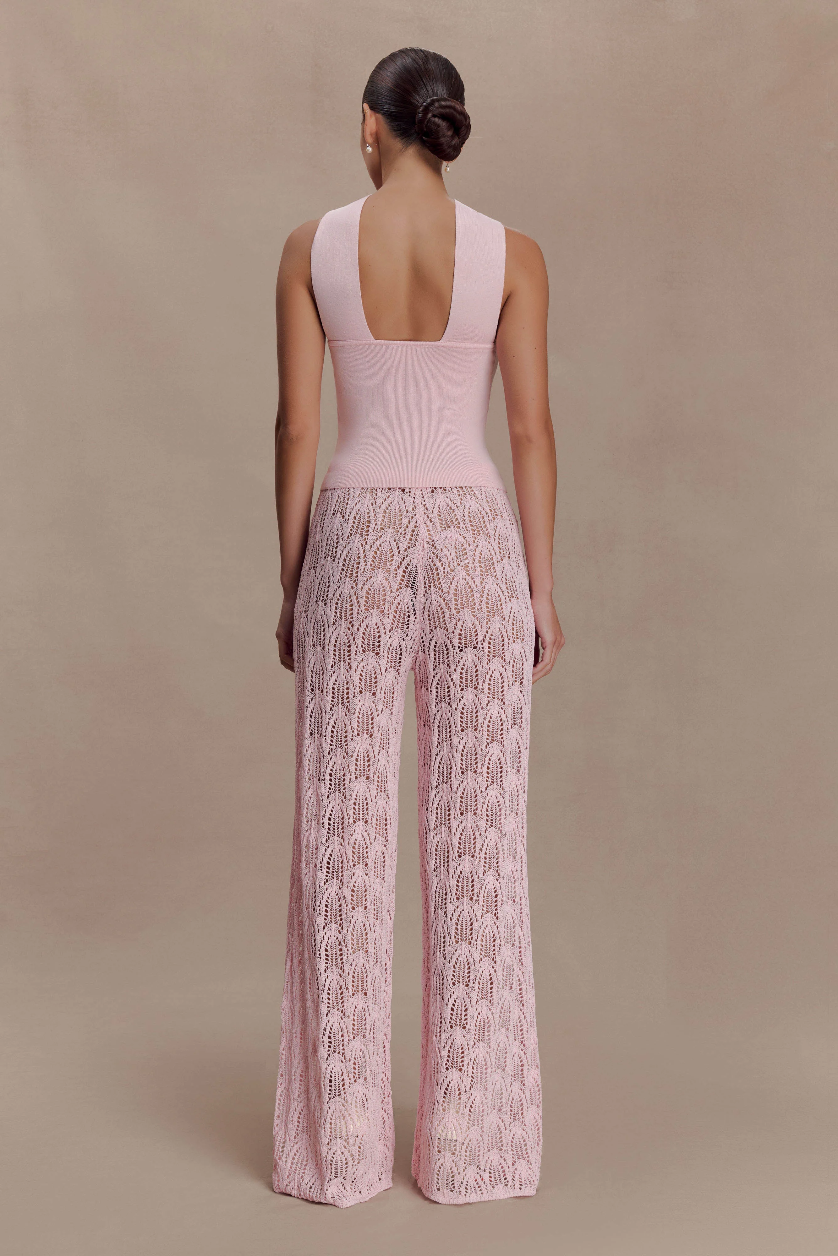 Glinda Crochet Pants - Baby Pink - Image 2