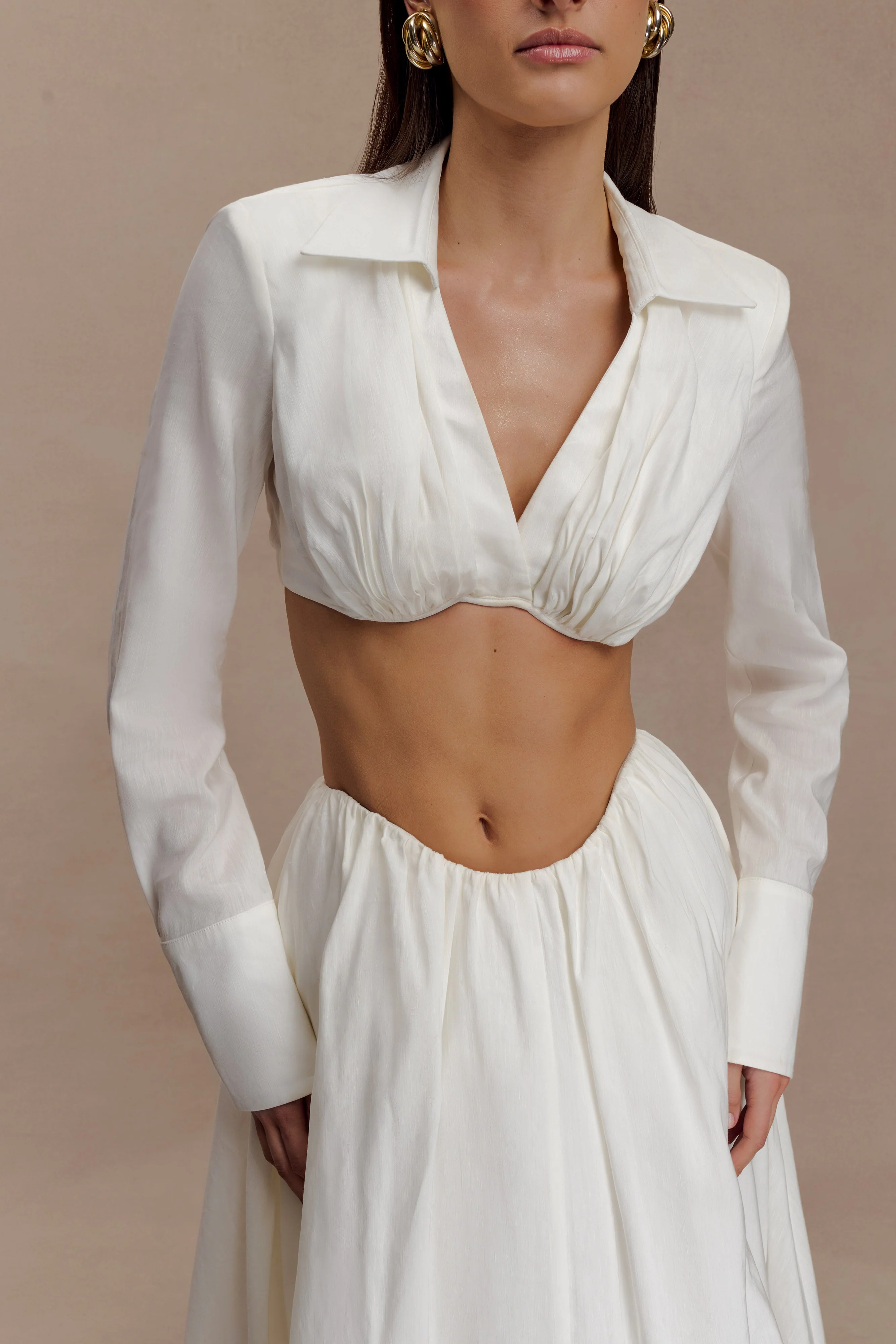 Greta Shirt Bra - White - Image 3
