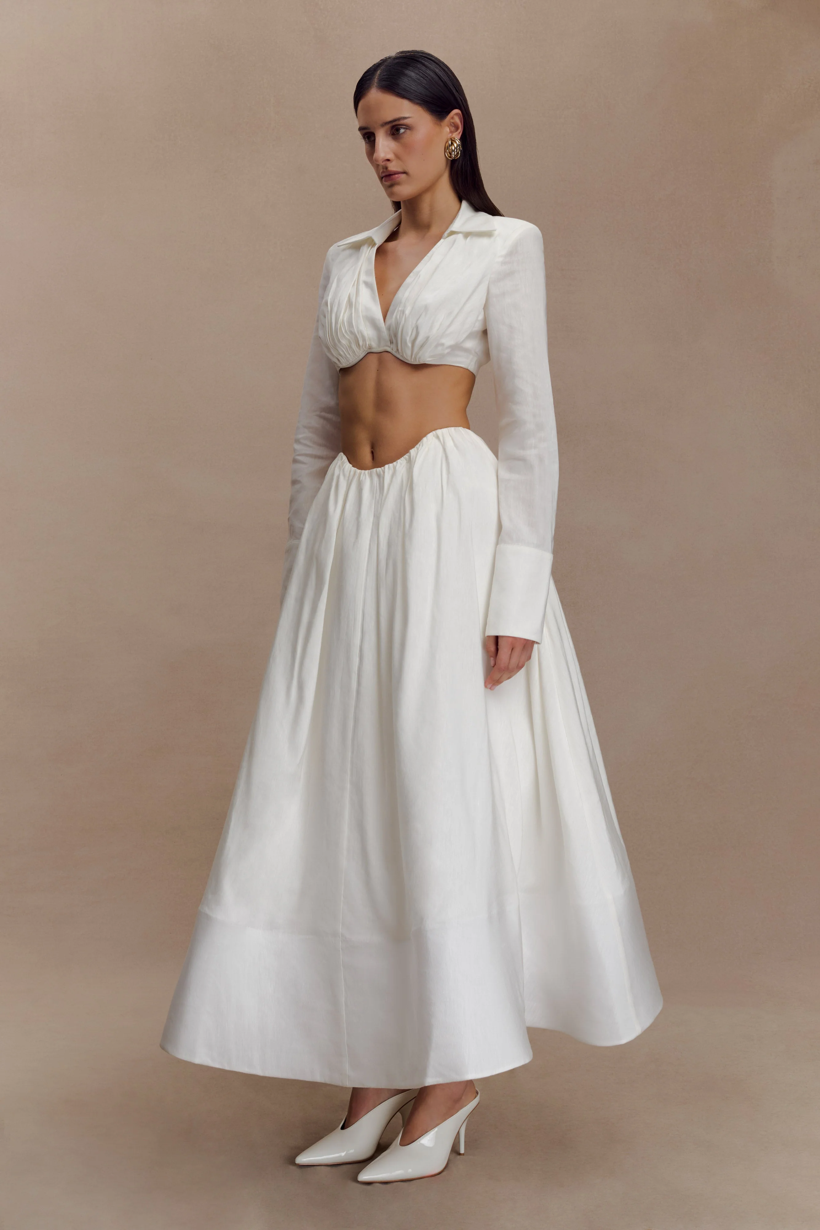 Greta Shirt Bra - White - Image 6