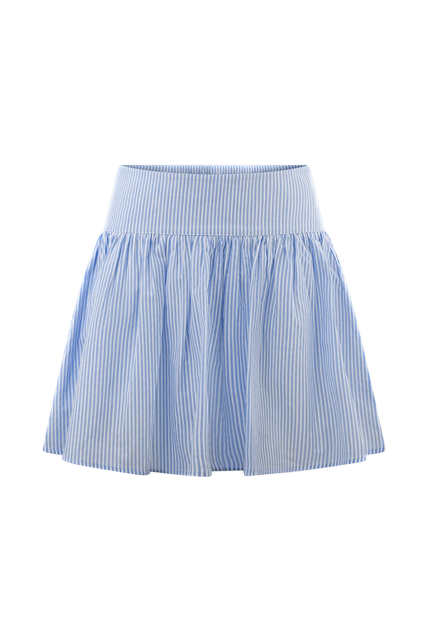 Gretel Hem Mini Skirt - Blue Pinstripe - Image 9
