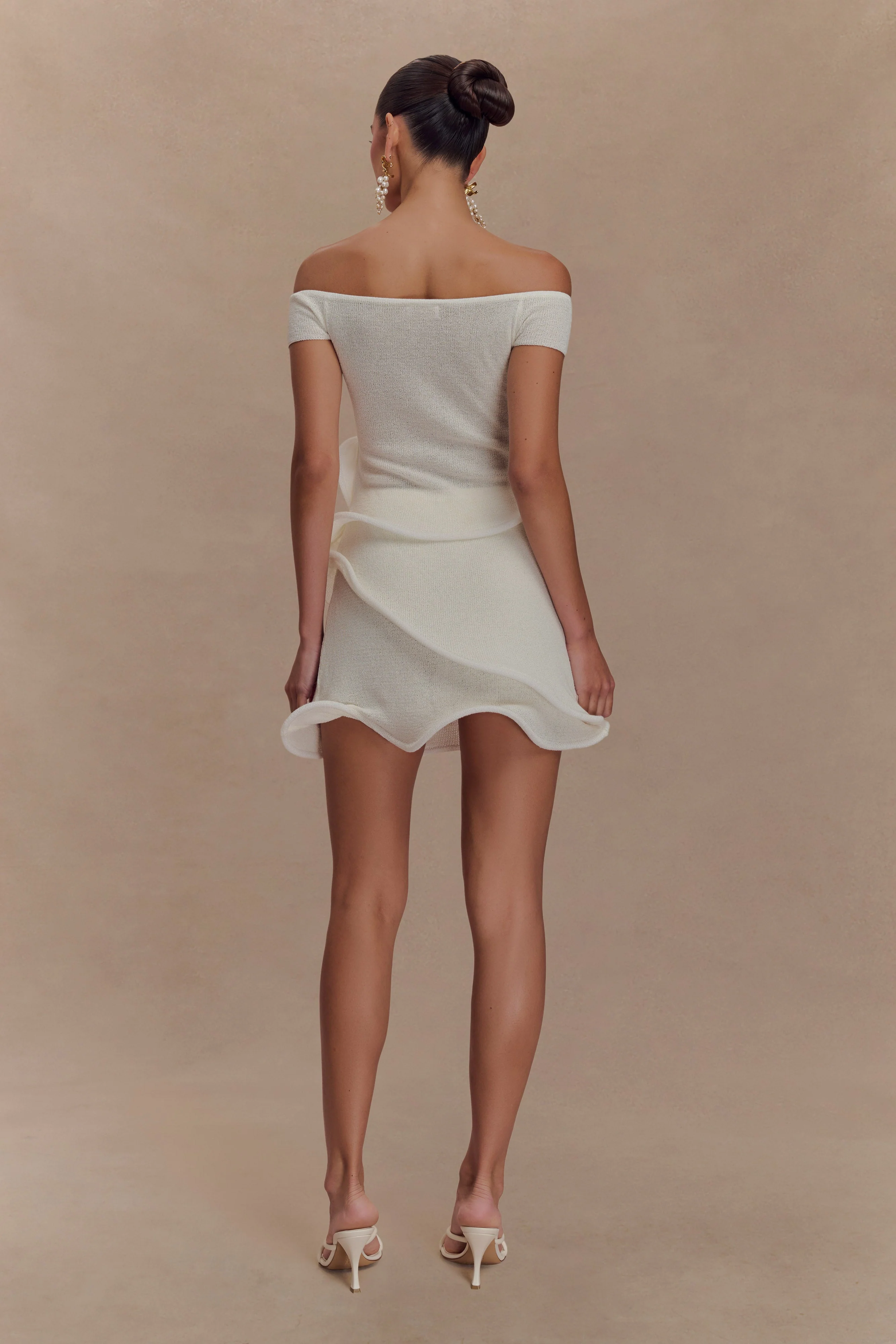 Haisley Off Shoulder Knit Top - Ivory - Image 5