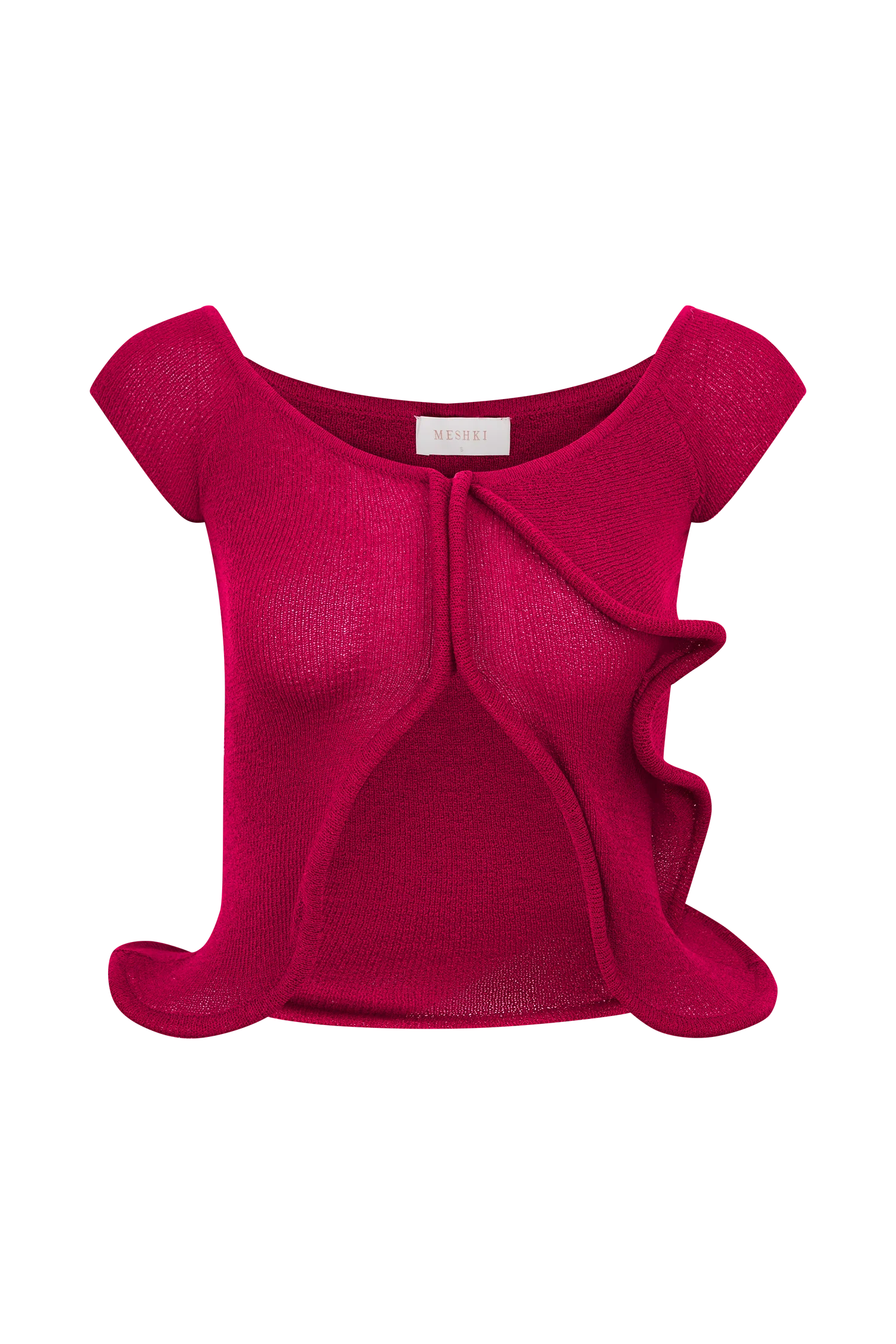 Haisley Off Shoulder Knit Top - Raspberry - Image 9