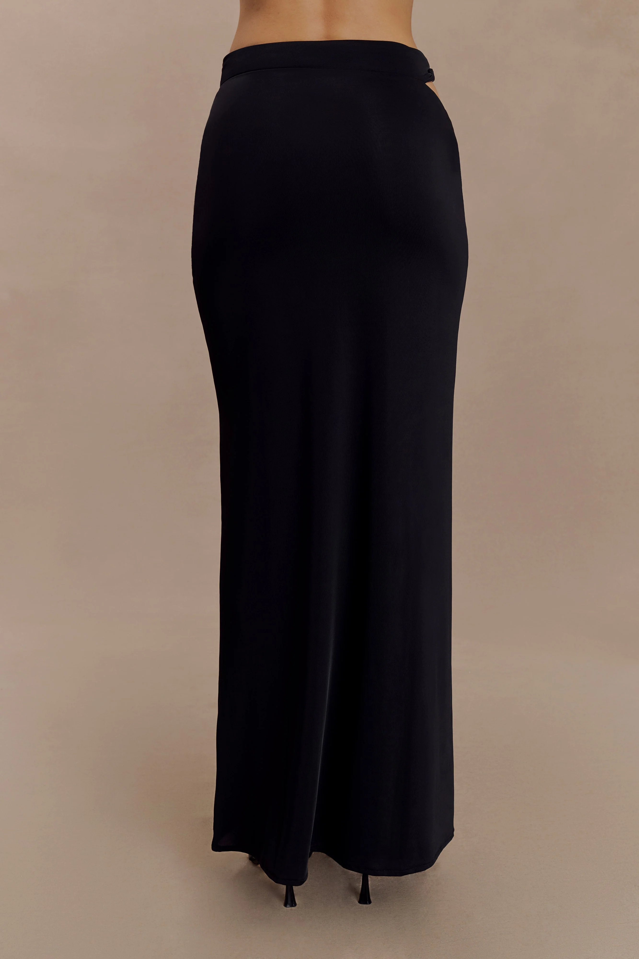 Haven Slinky Twist Midi Skirt - Black - Image 6