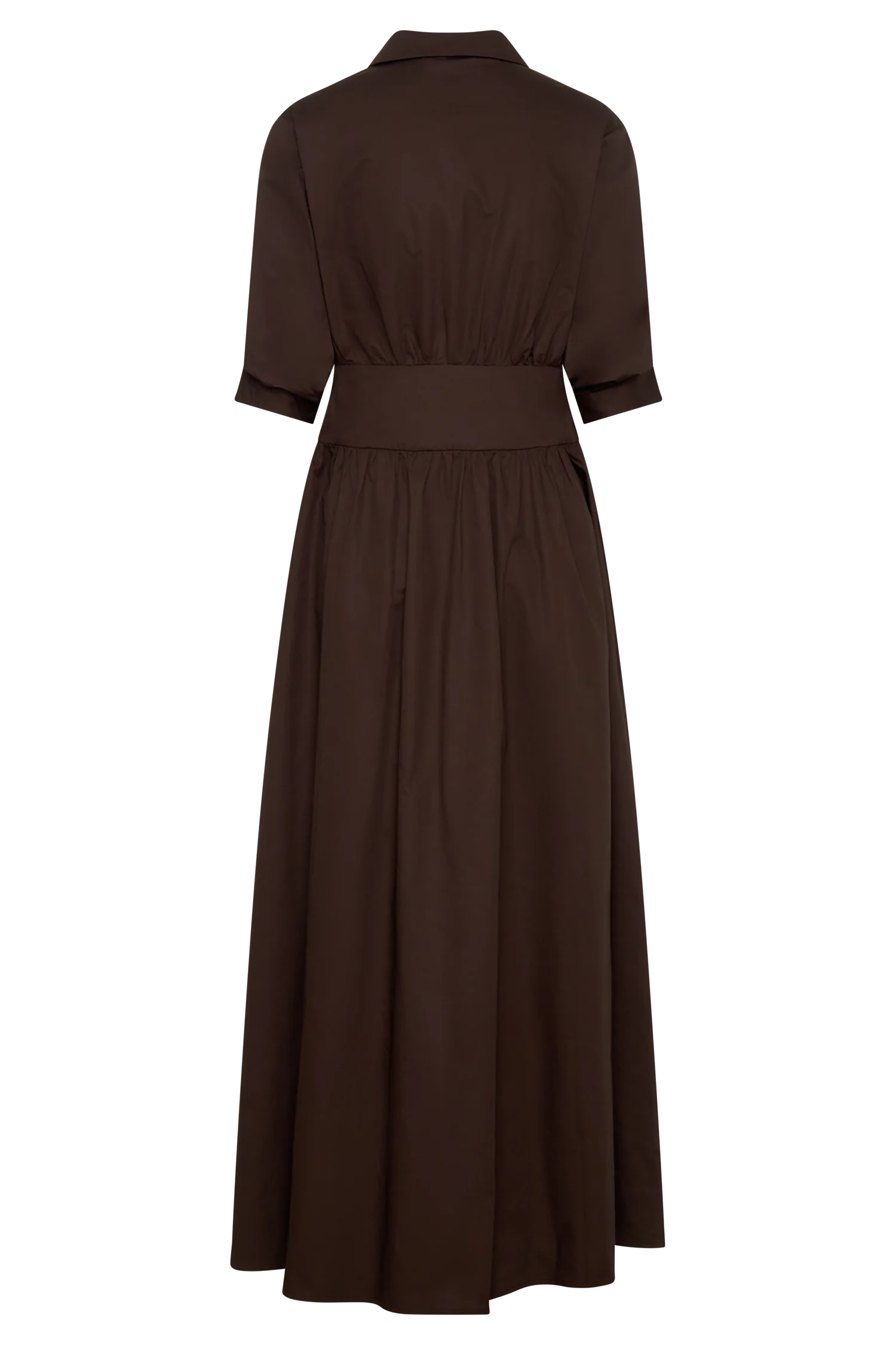 Isolde Long Sleeve Cotton Maxi Dress - Dark Chocolate - Image 13