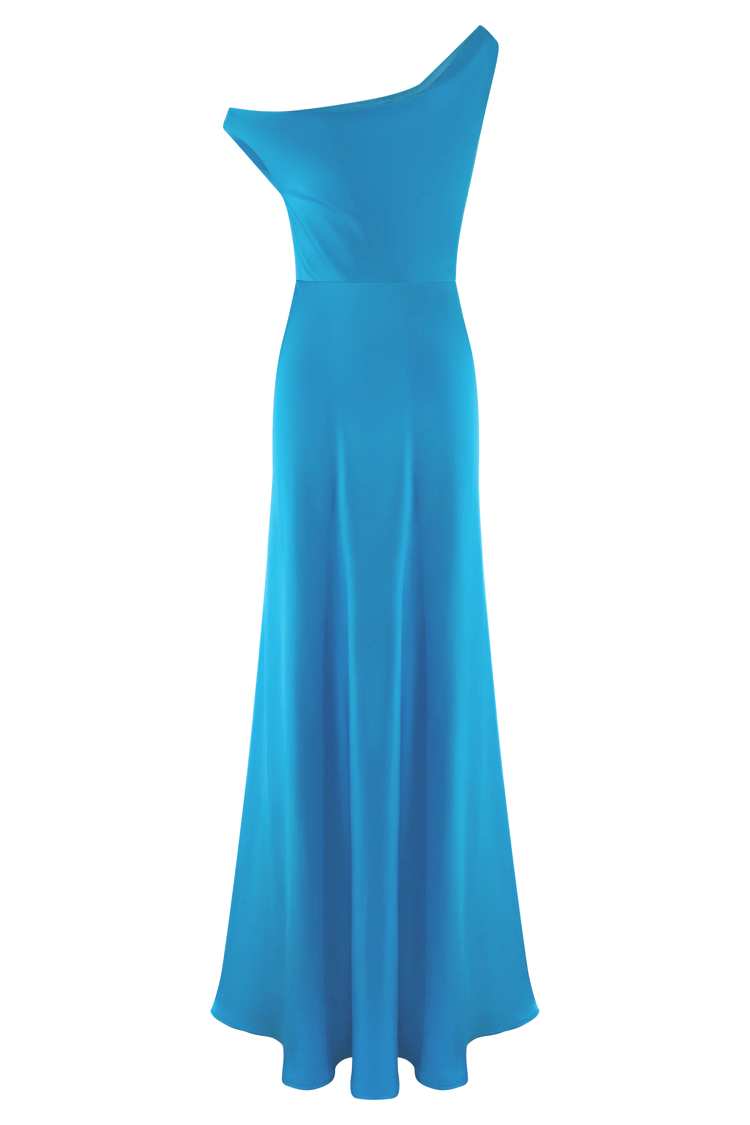 Jacinta One Shoulder Maxi Dress - Cyan Blue - Image 12