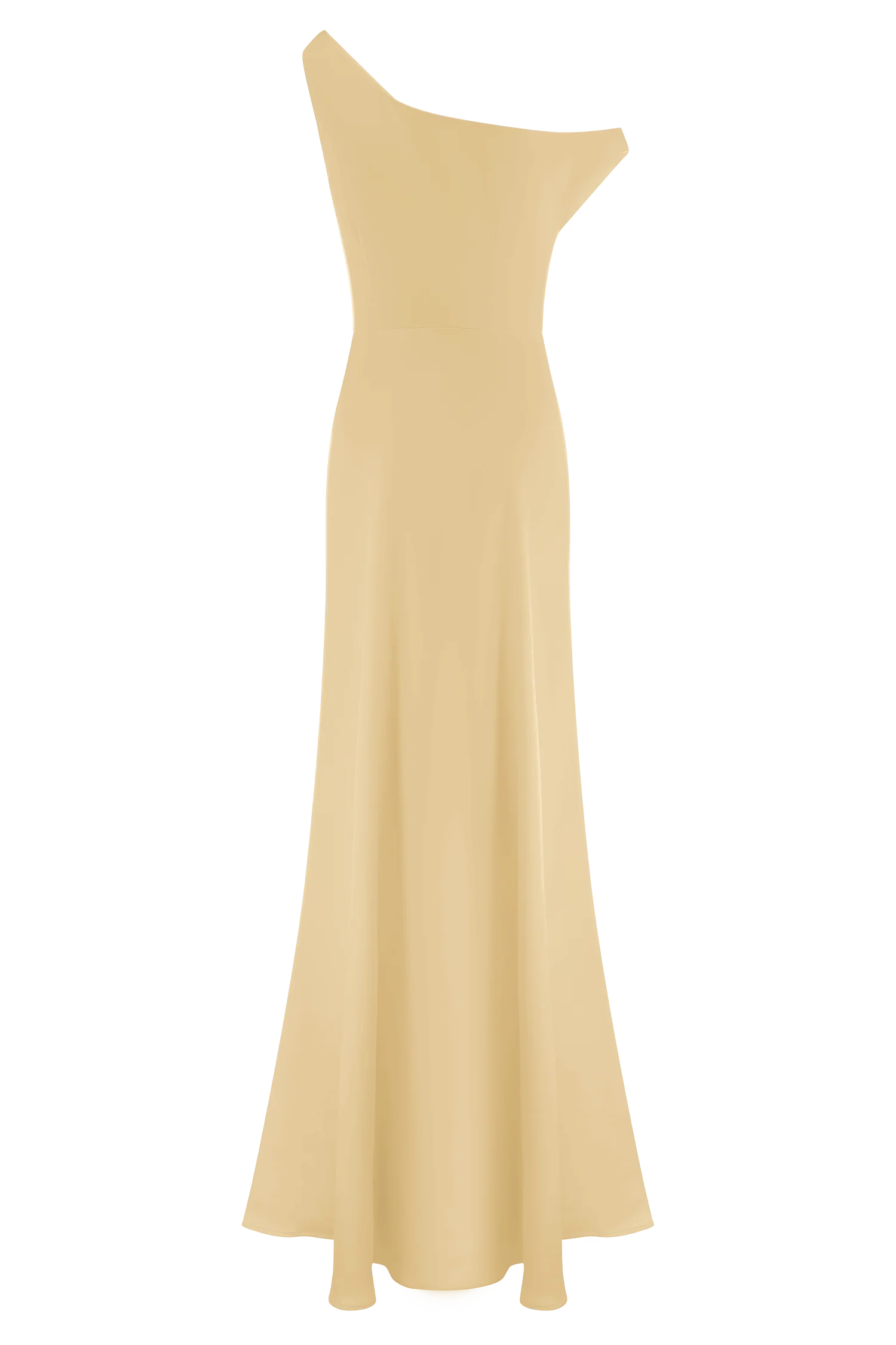 Jacinta One Shoulder Maxi Dress - Pastel Lemon - Image 12