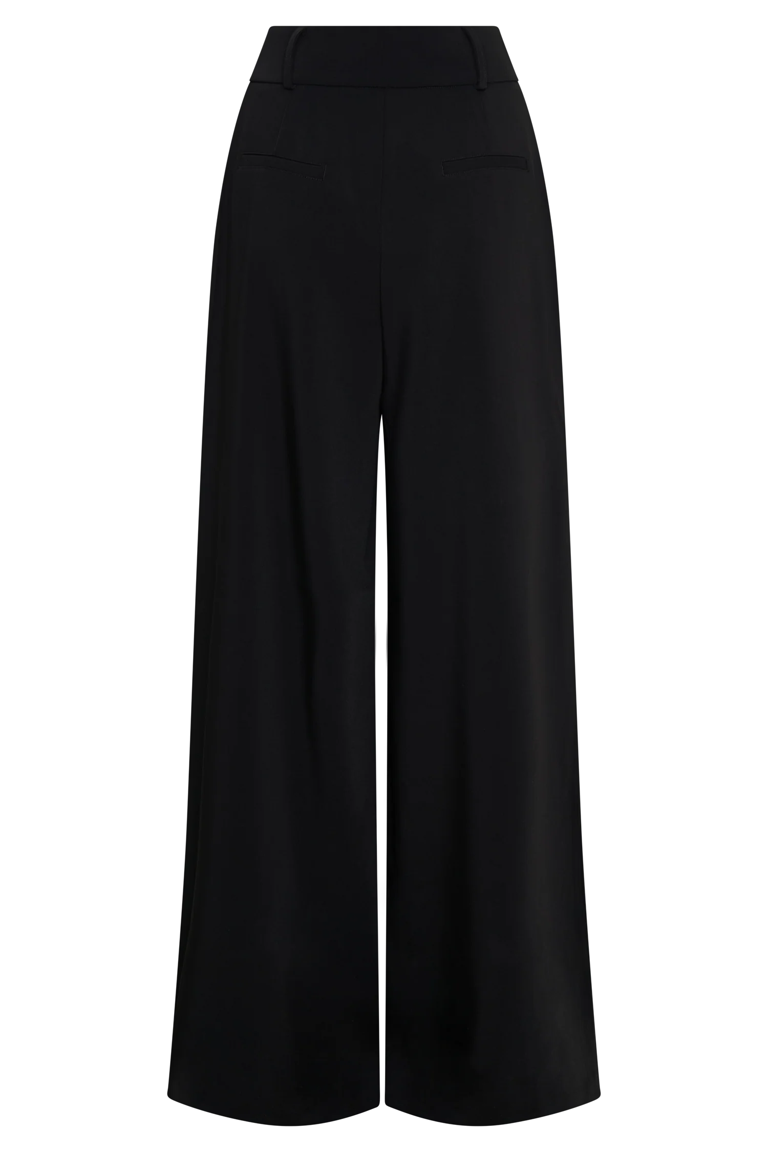 Jacqueline Pleated Wide Leg Pants - Black - Image 6
