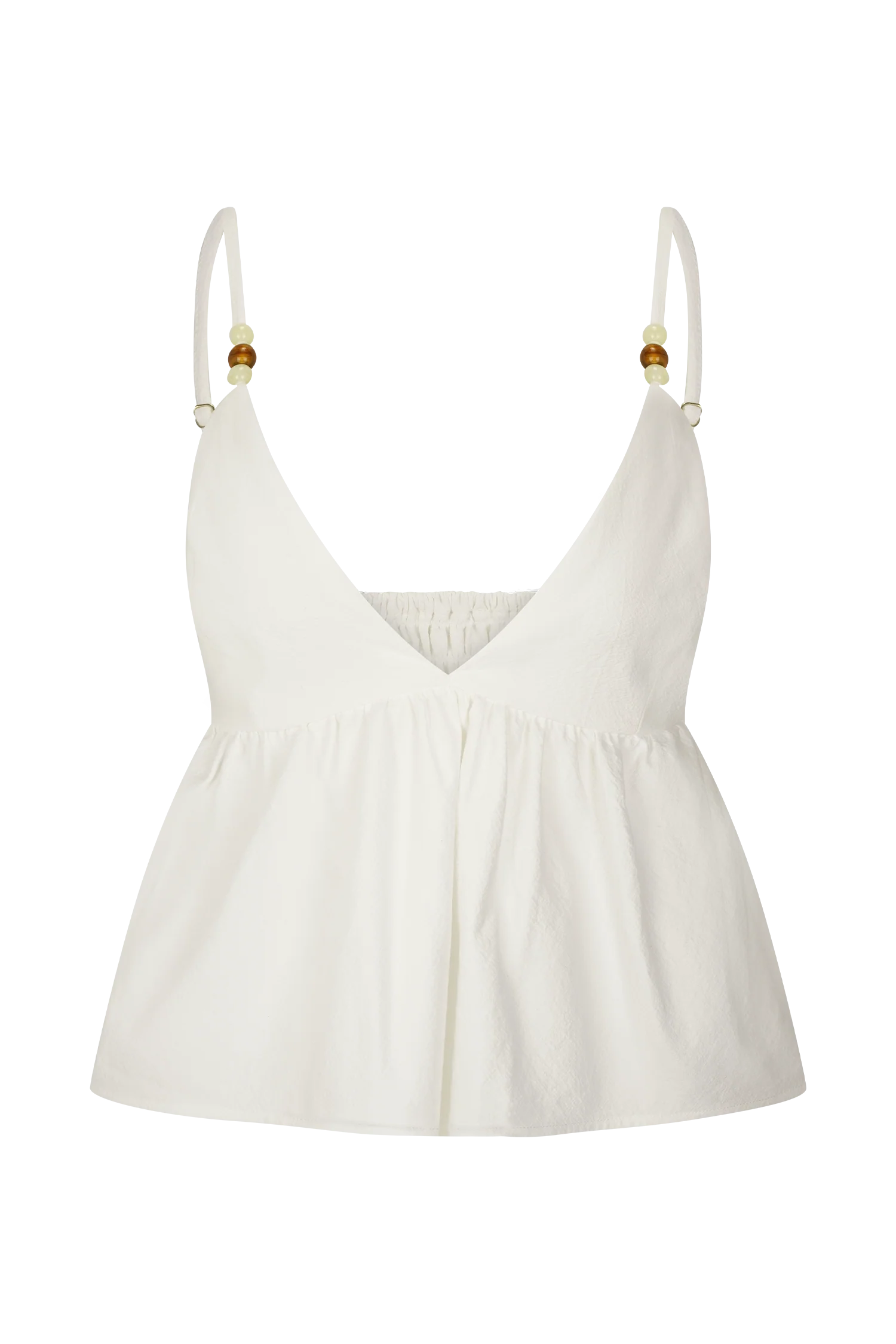 Janayia Cotton Beaded Top - White - Image 9
