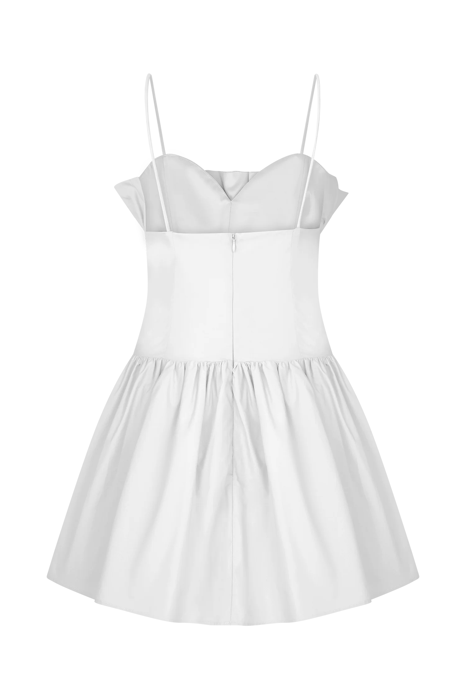 Janis Cotton Frill Mini Dress - White - Image 6