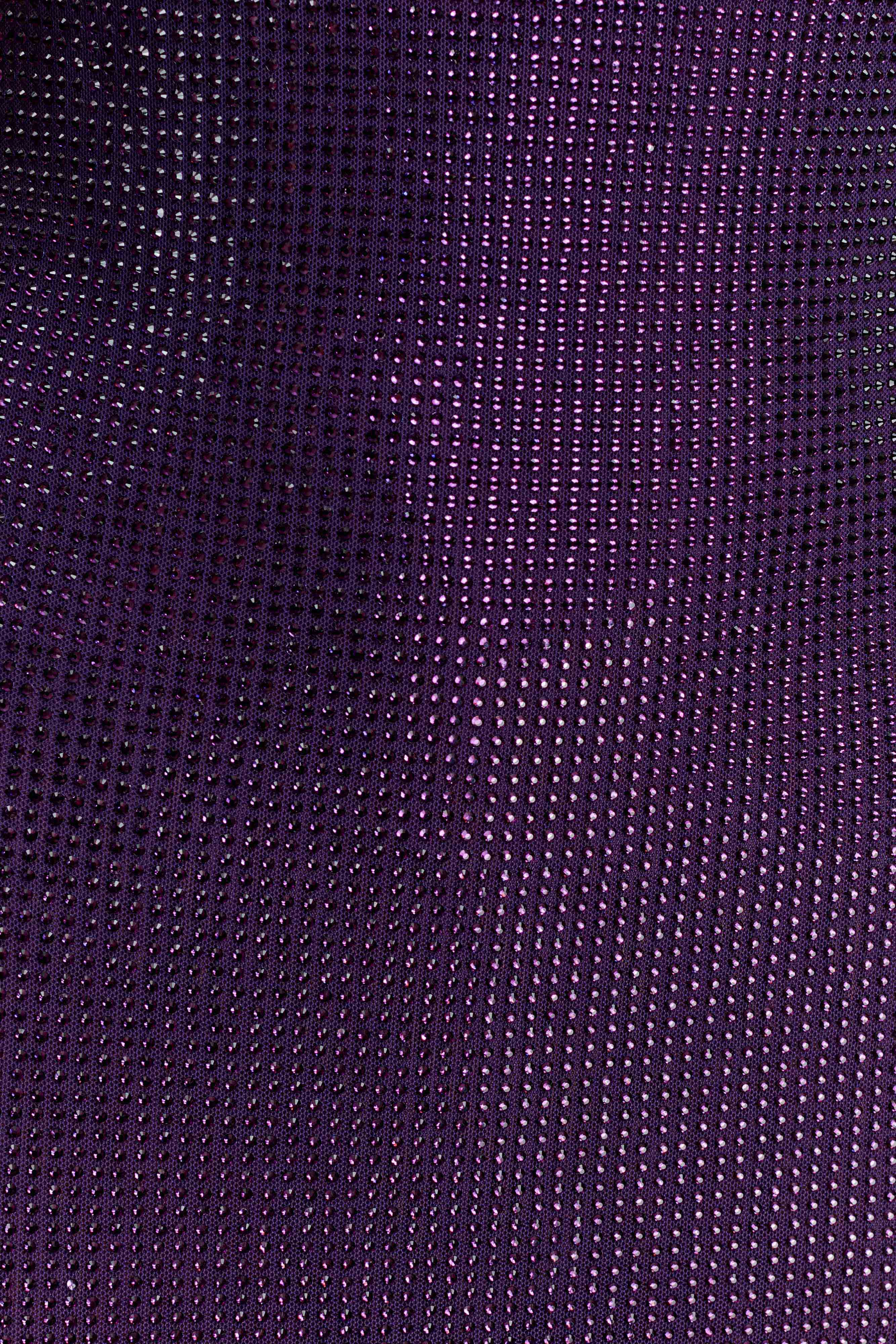 Jasmyn Hot Fix Maxi Dress With Mesh Back - Purple - Image 6