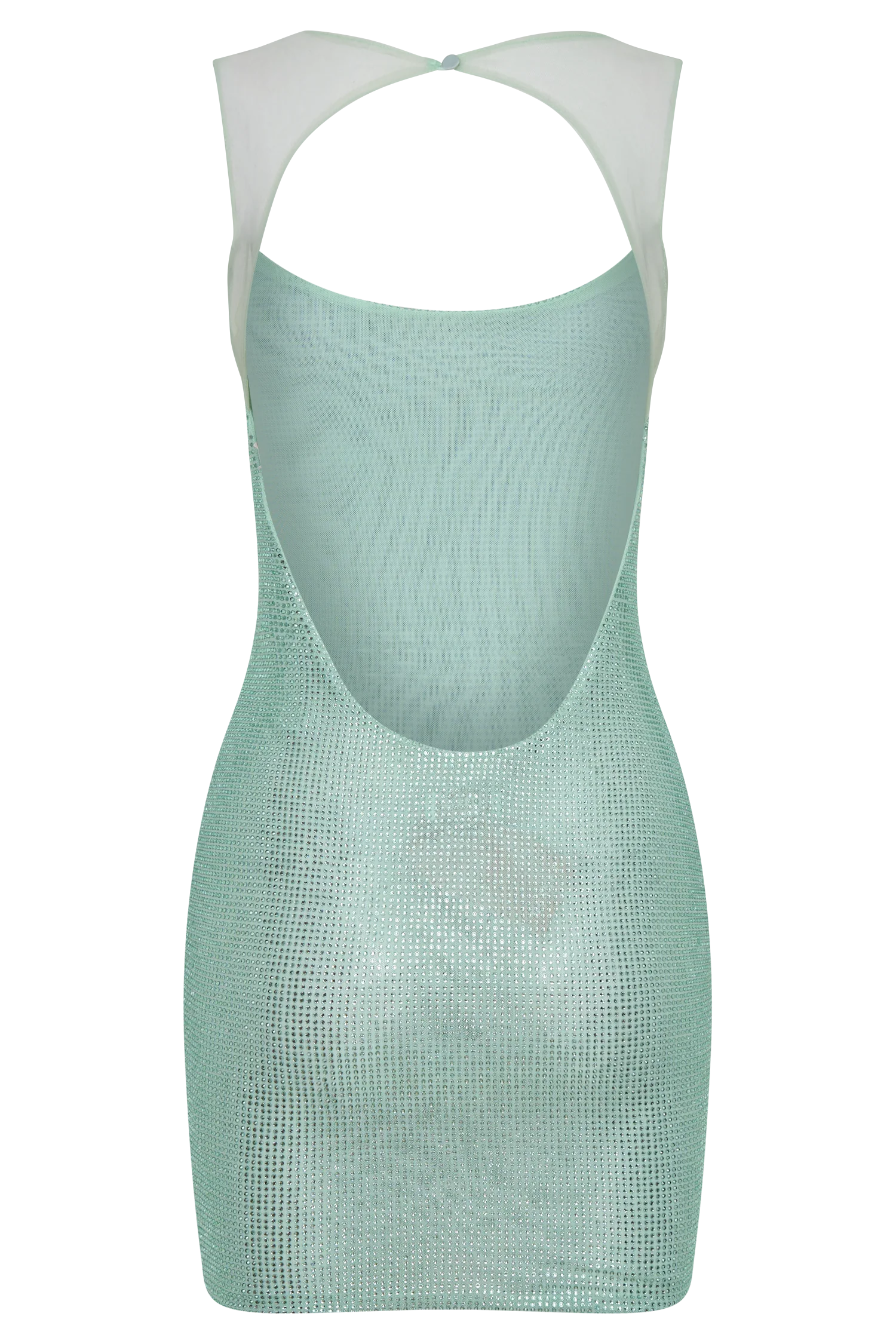 Jasmyn Hot Fix Mini Dress With Mesh Back - Mint - Image 8