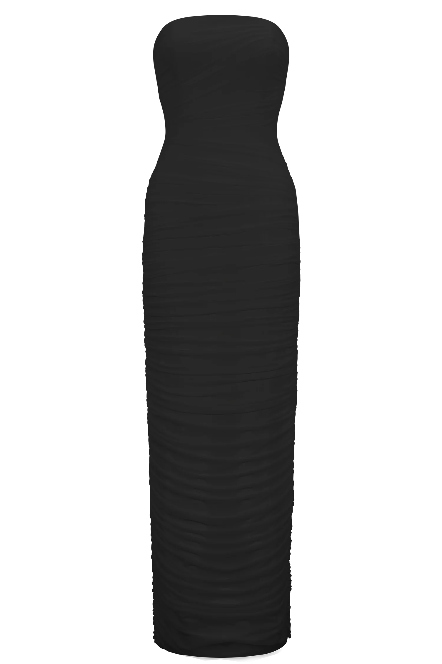 Jianna Strapless Mesh Maxi Dress - Black - Image 8