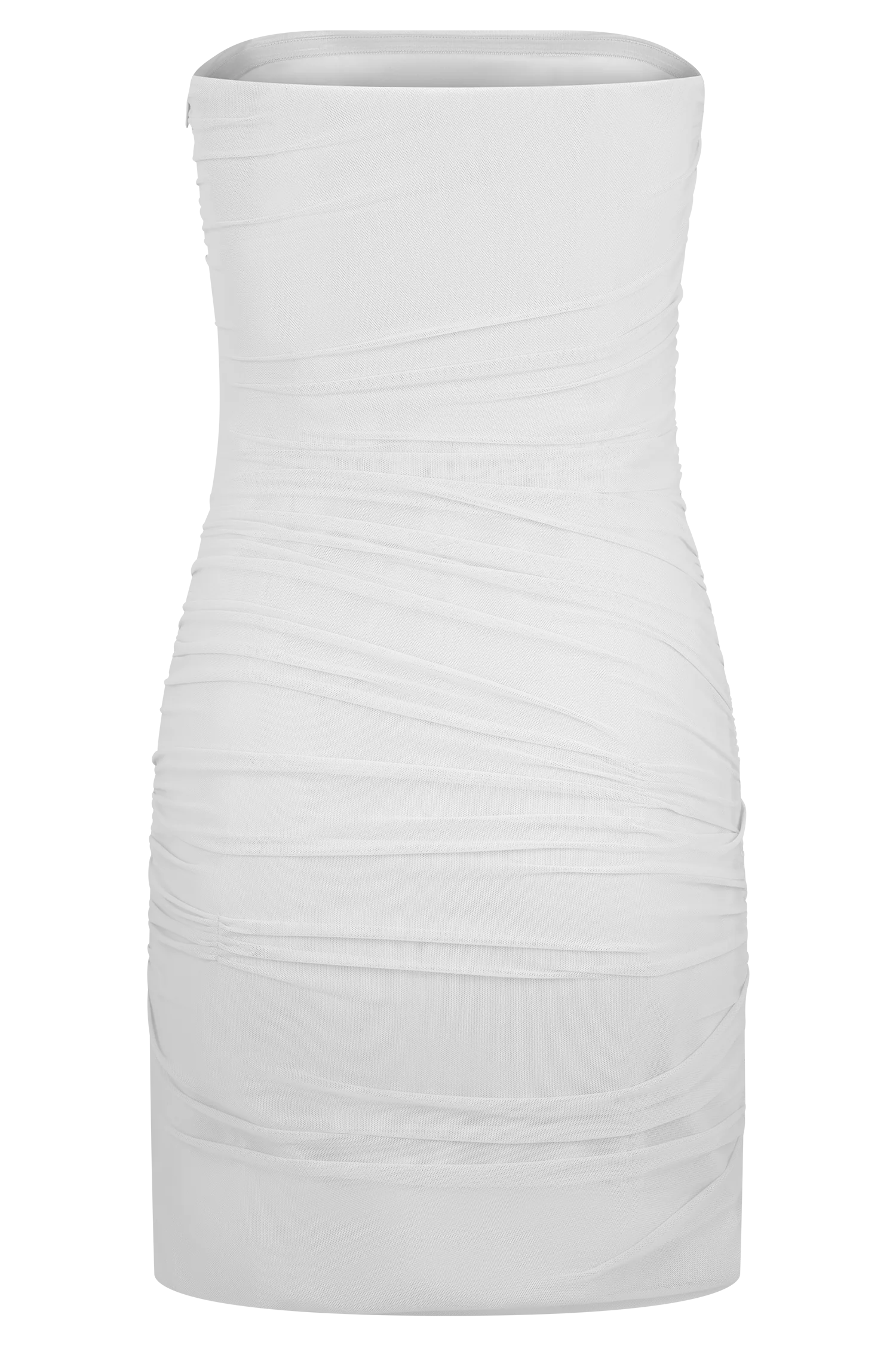 Jianna Strapless Mesh Mini Dress - White - Image 6