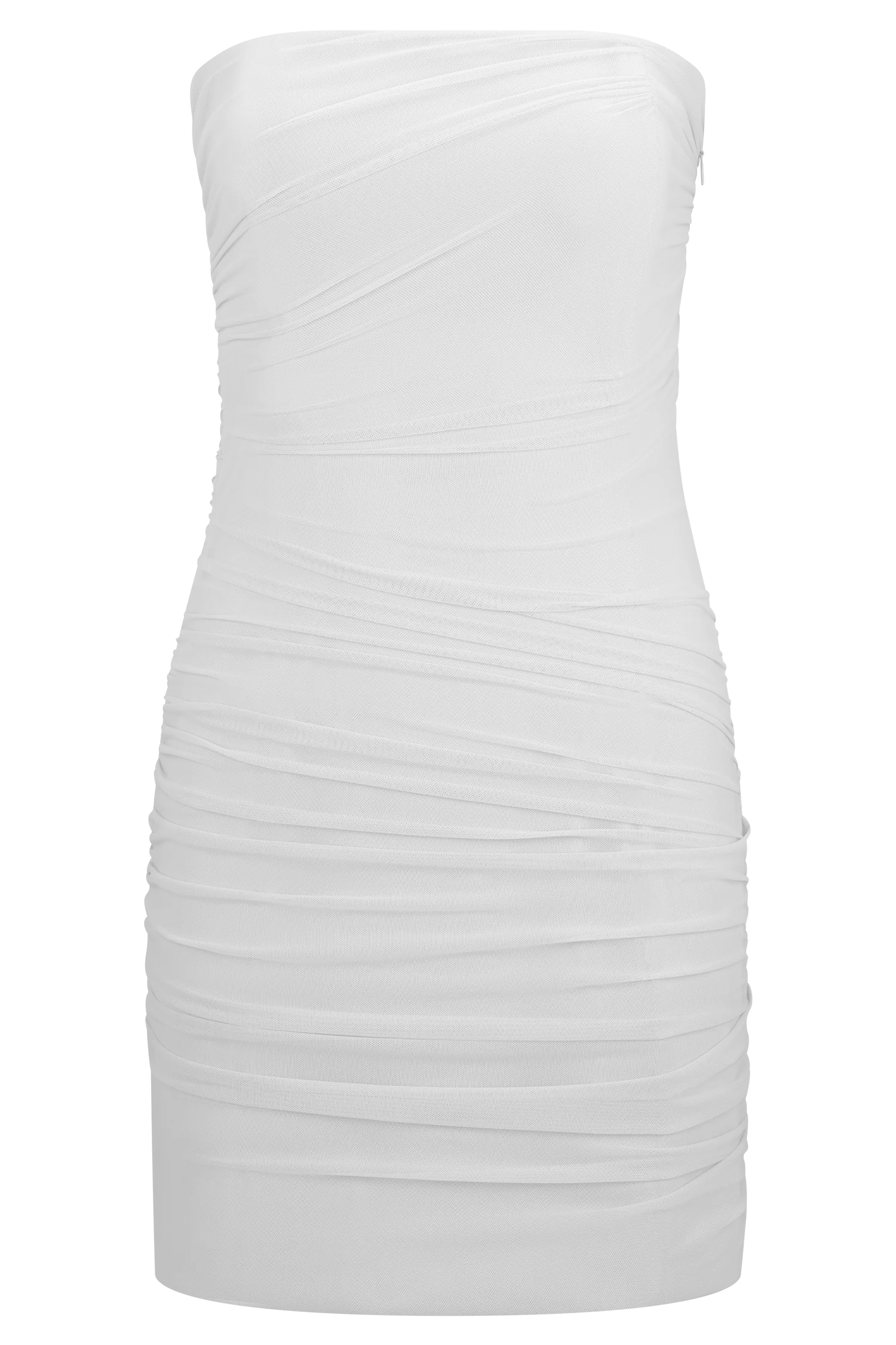 Jianna Strapless Mesh Mini Dress - White - Image 7