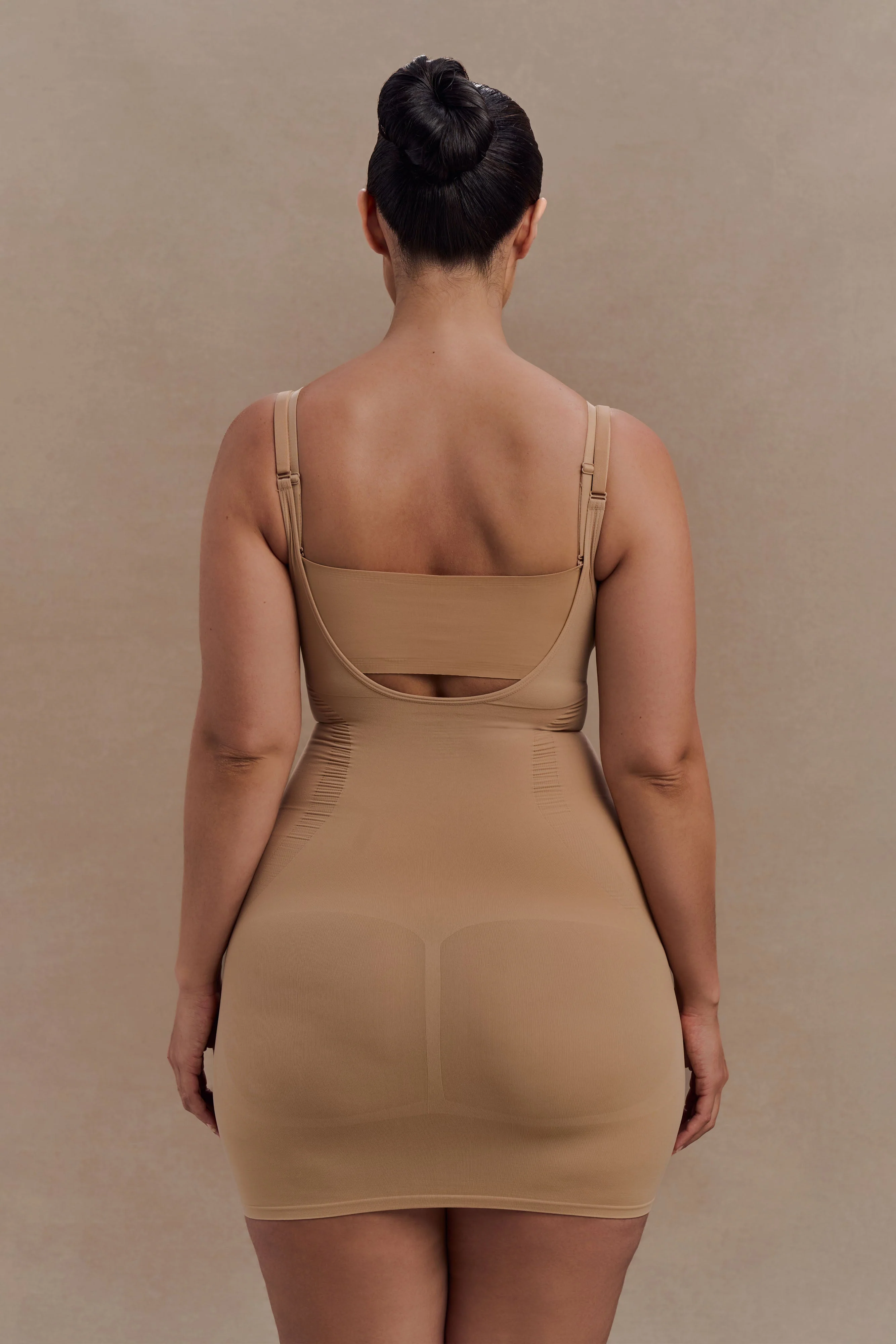 Jocelyn Backless Shapewear Mini Dress - Beige - Image 2