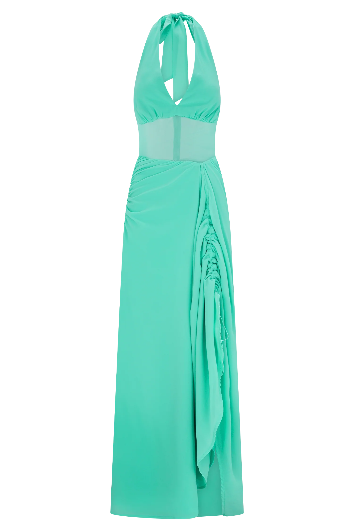 Jonna Chiffon And Mesh Maxi Dress - Lagoon - Image 7