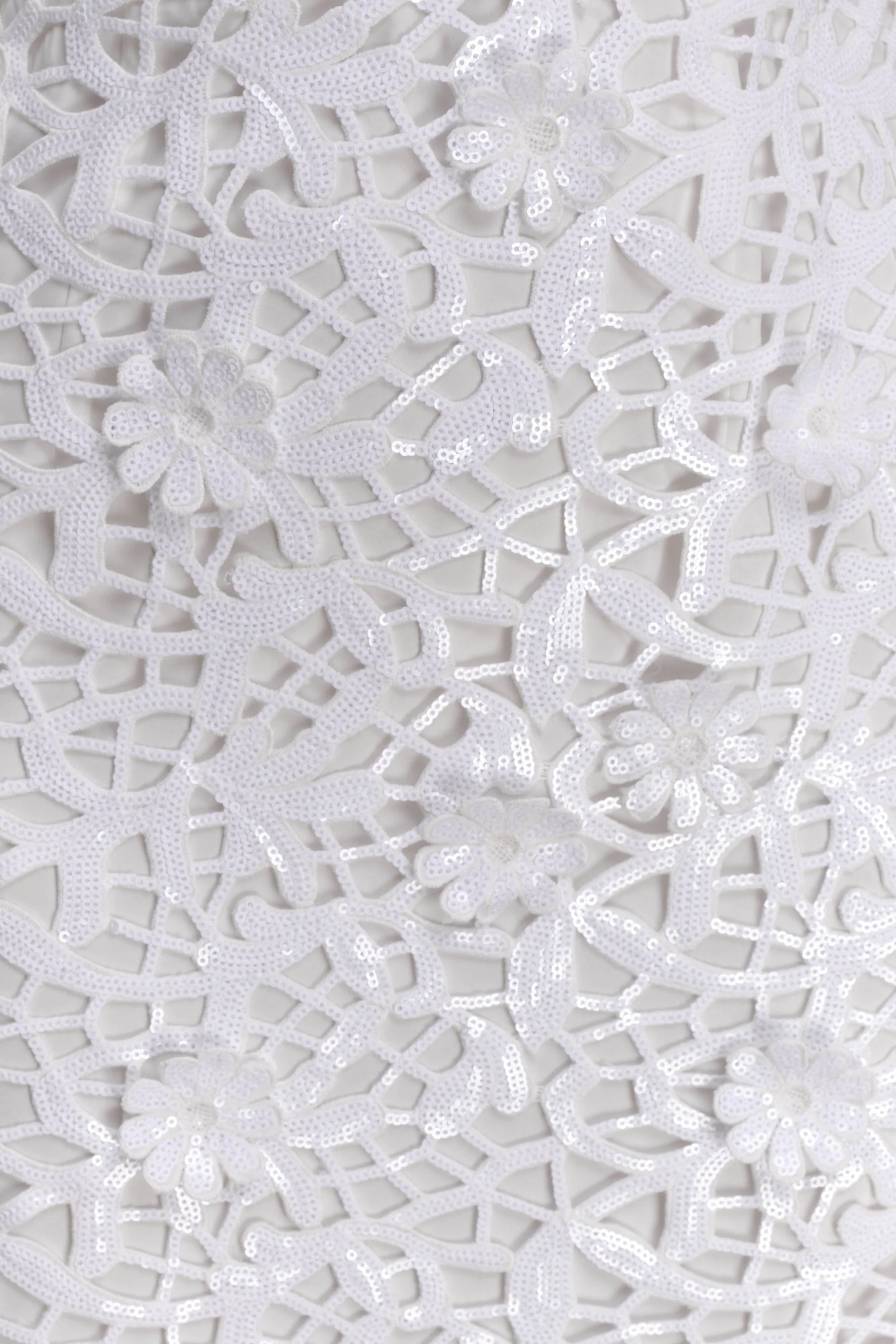 Josefa Sequin Lace Maxi Dress - White - Image 6