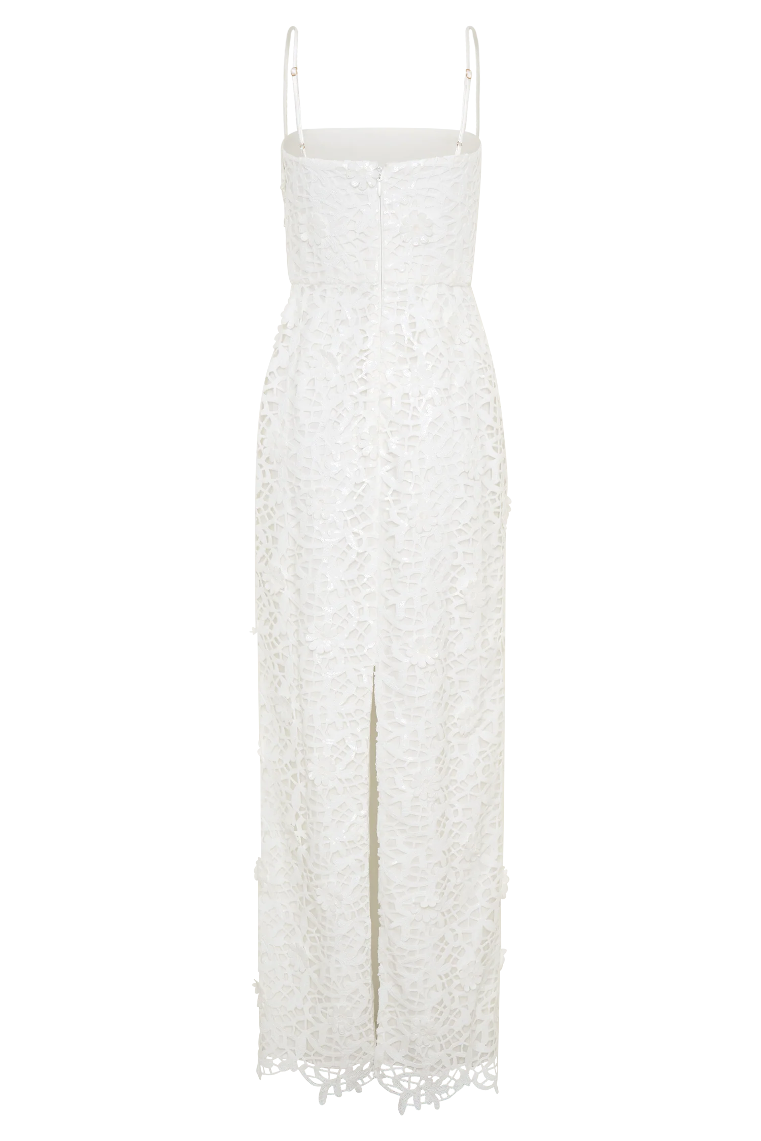 Josefa Sequin Lace Maxi Dress - White - Image 7