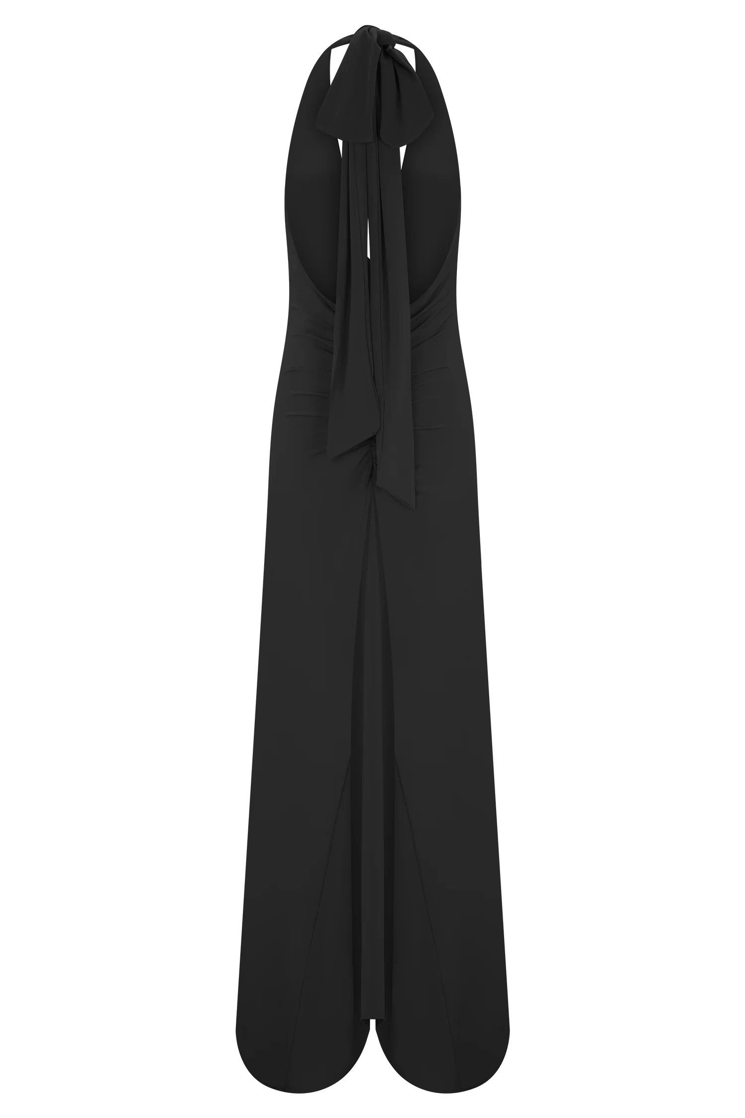 Juliet Slinky Maxi Dress With Scarf - Black - Image 7