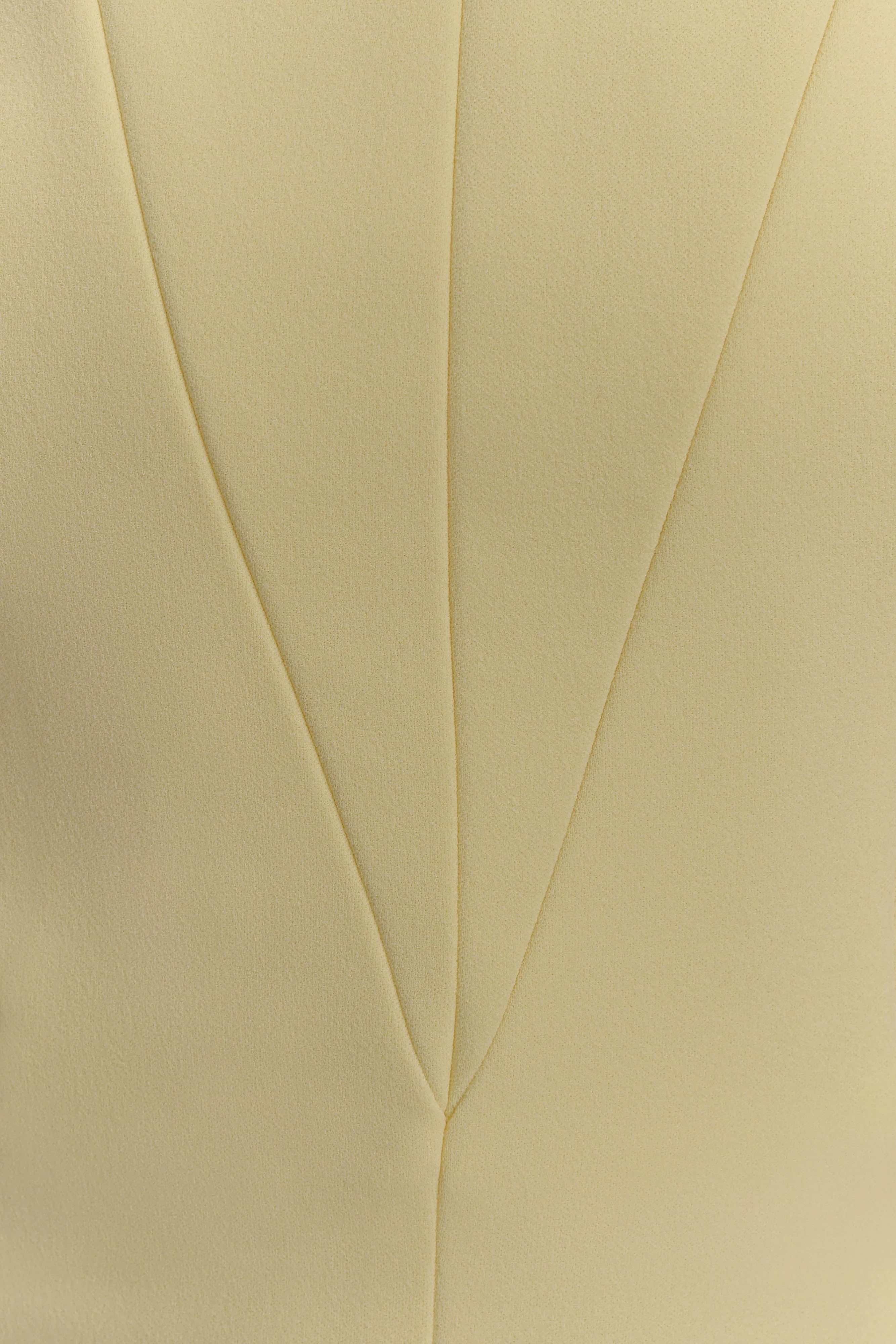 Kalila Strapless Crepe Maxi Dress - Lemon - Image 5