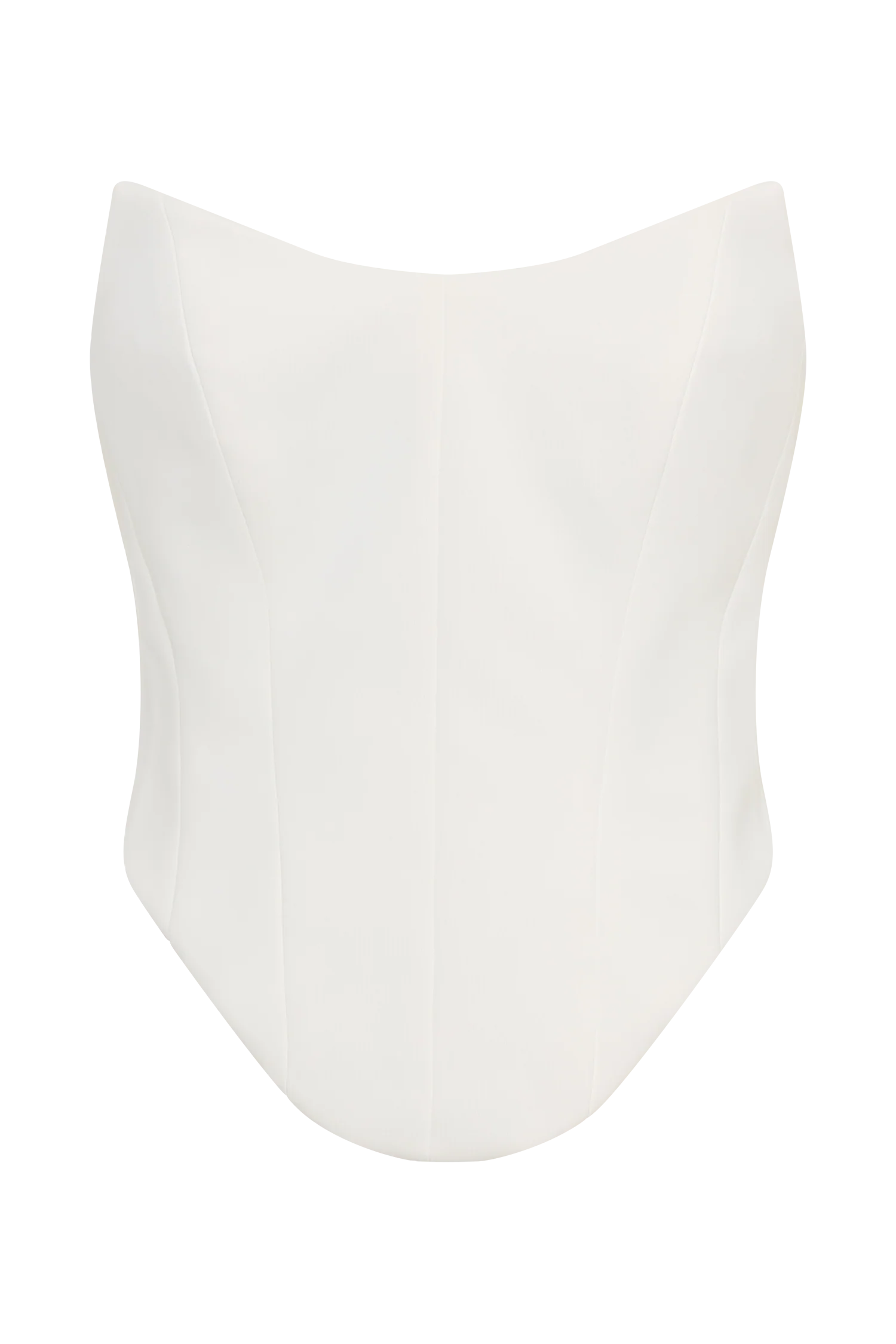 Karina Strapless Scuba Corset  - White - Image 9