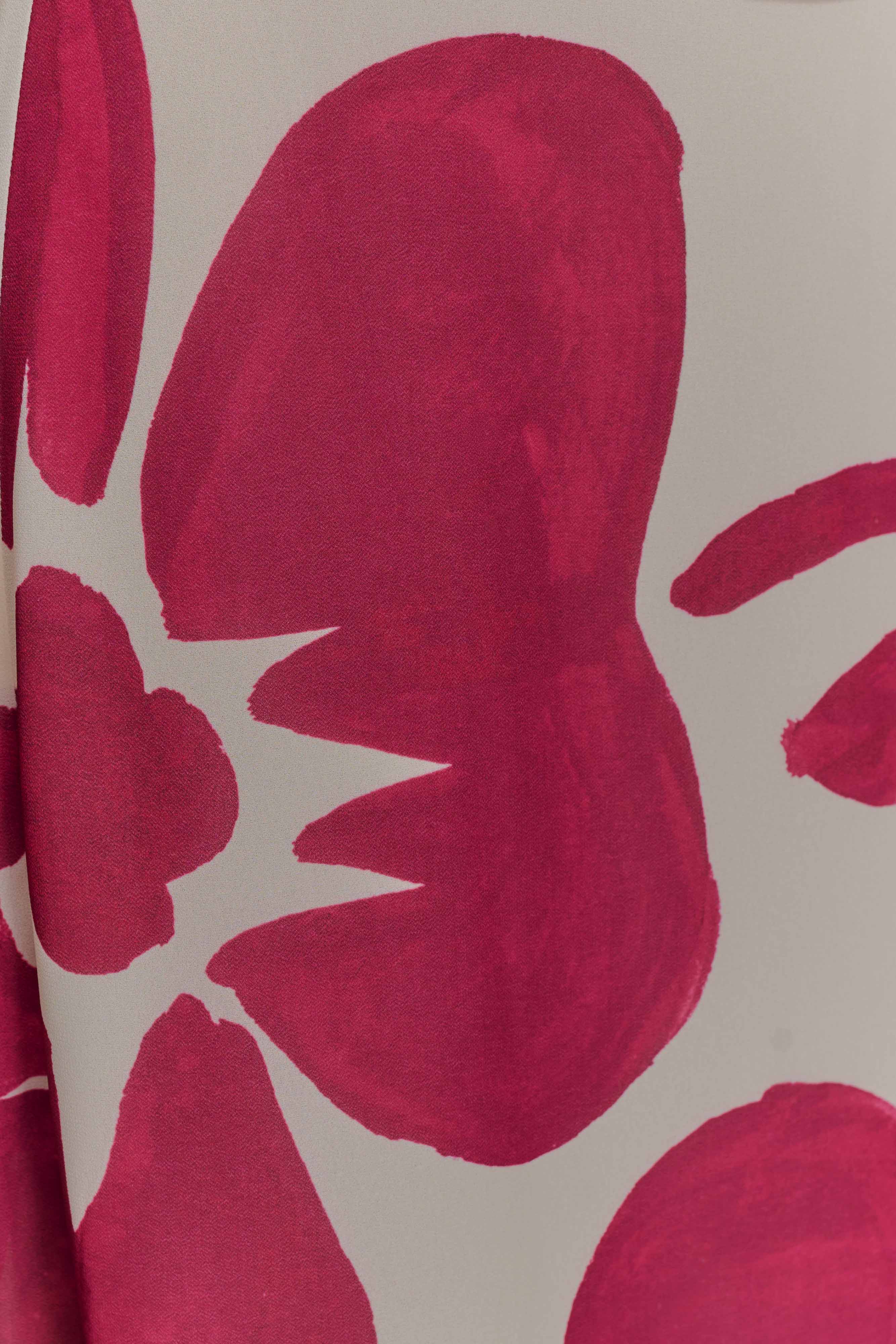 Katalina Chiffon Maxi Skirt - Red Deco Fleur Print - Image 6