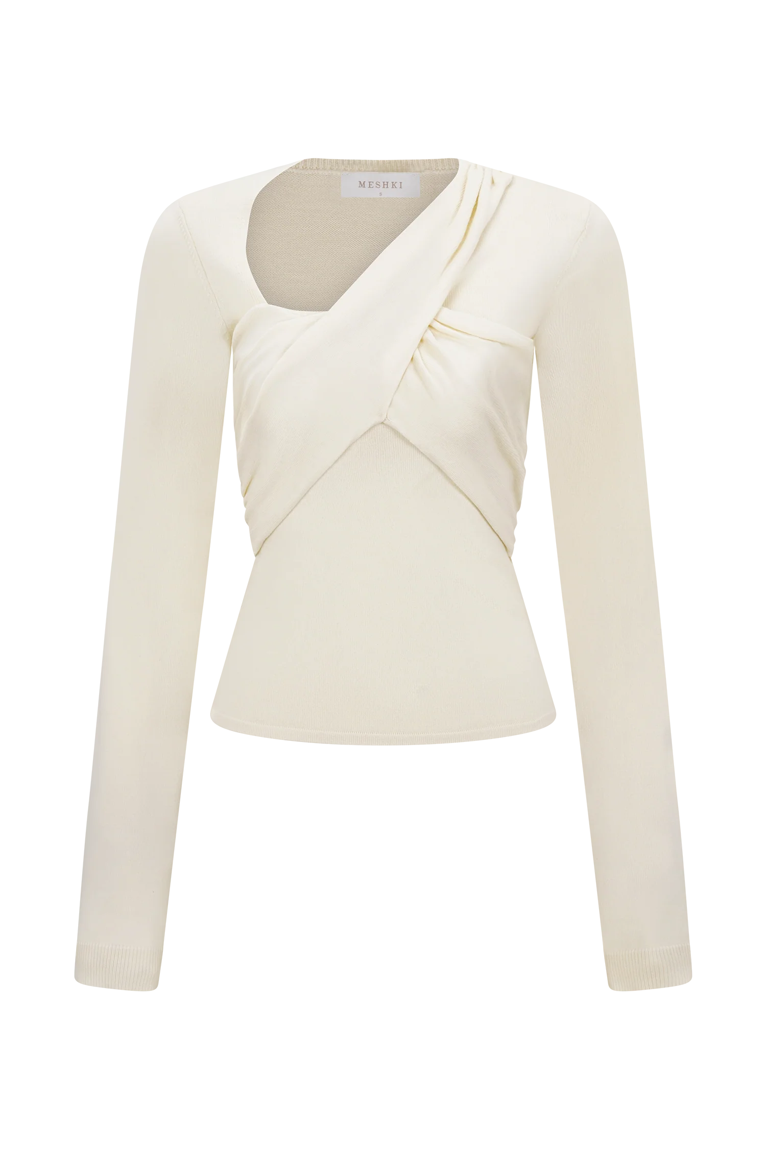 Kaylen Knit Long Sleeve Top - Ivory - Image 9