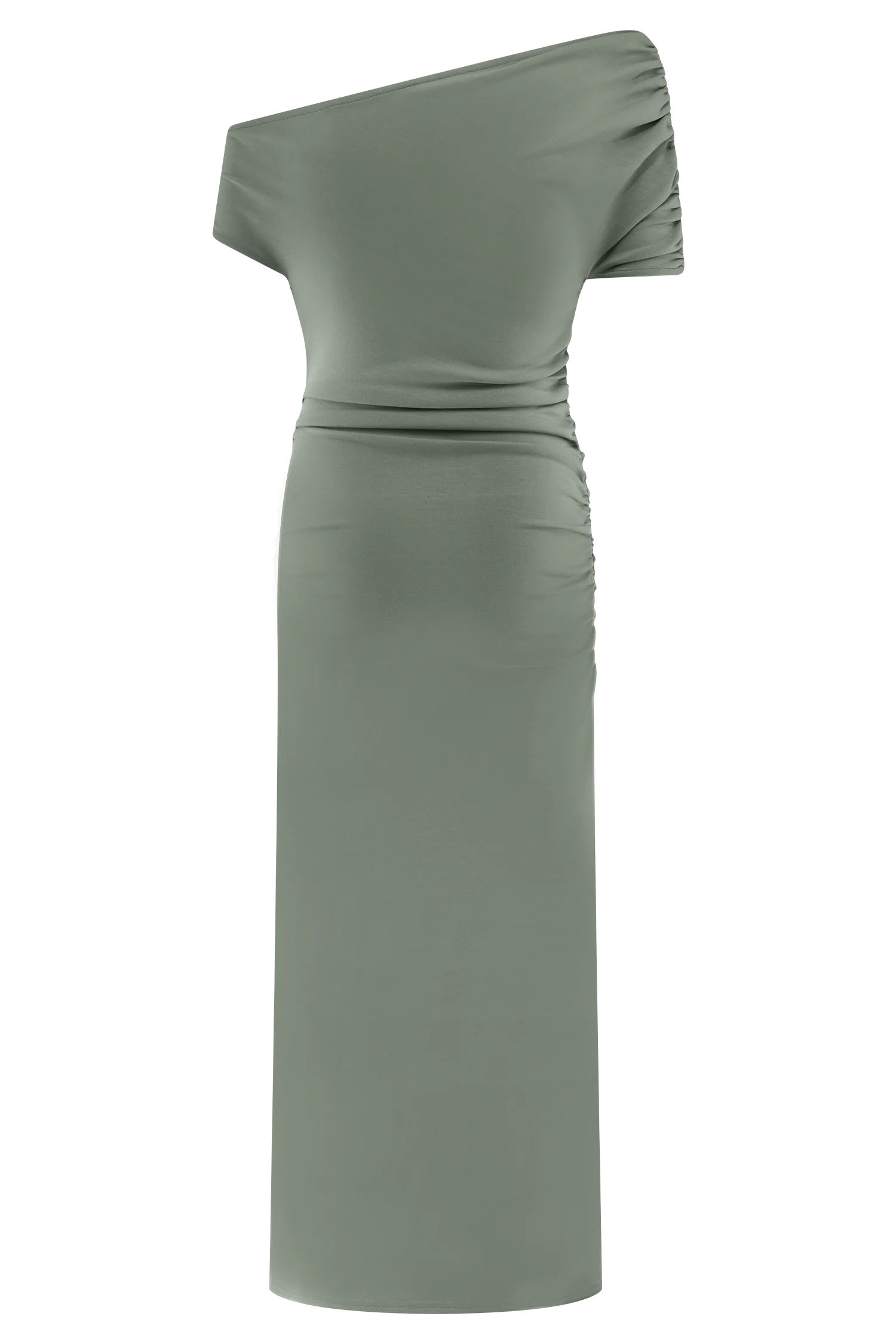 Kendra Scuba Jersey Midi Dress With Hardware - Sage - Image 6